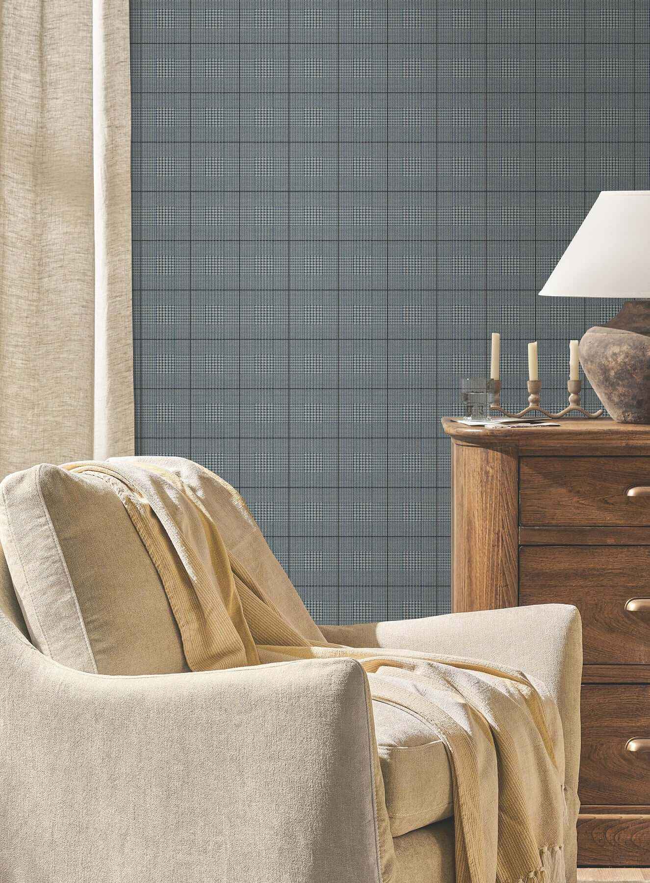 Windsor Blue Wallpaper - York Wallcoverings - MF4785 - York Wallcoverings Wallpaper