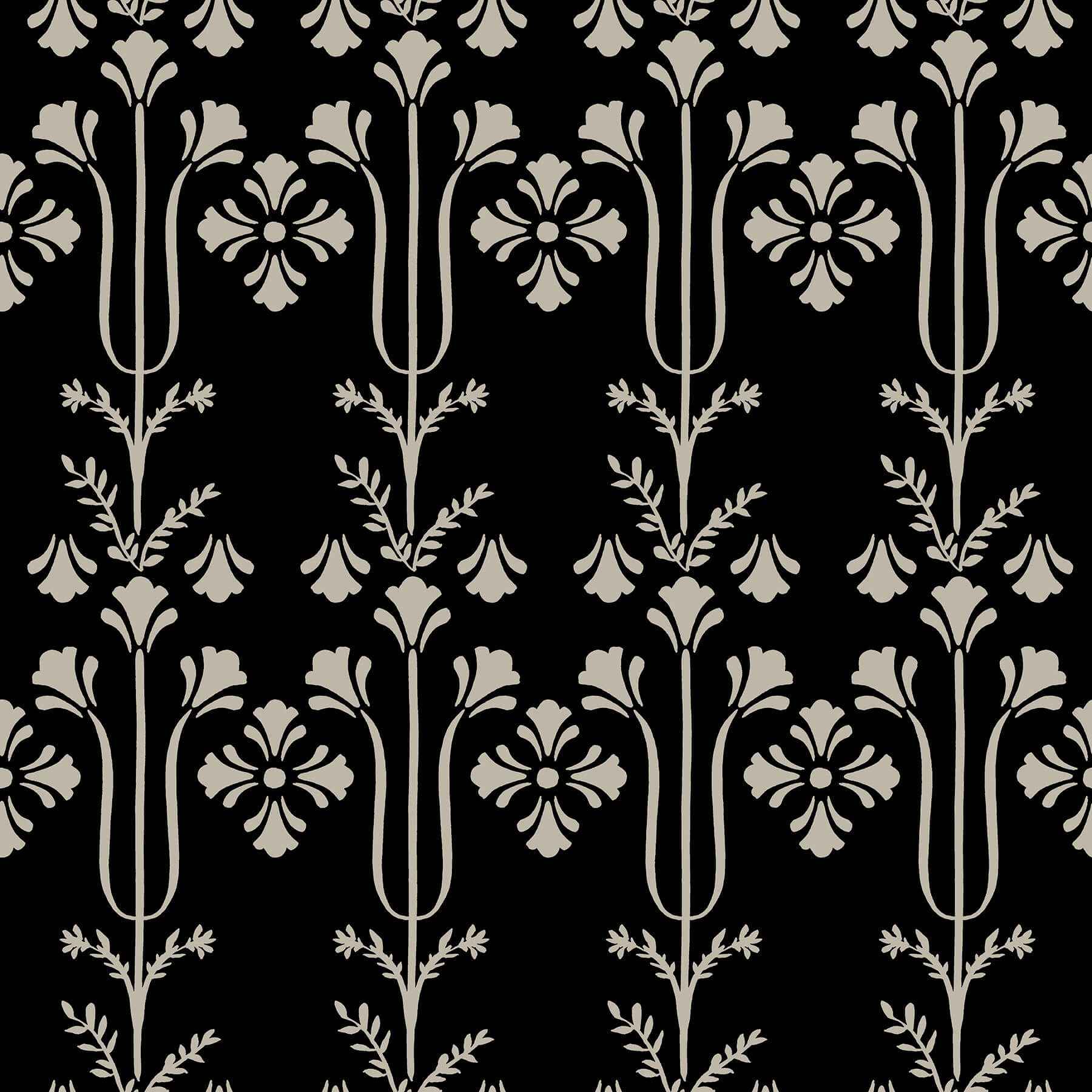 Lydia Black Wallpaper - York Wallcoverings - MF4803 - York Wallcoverings Wallpaper