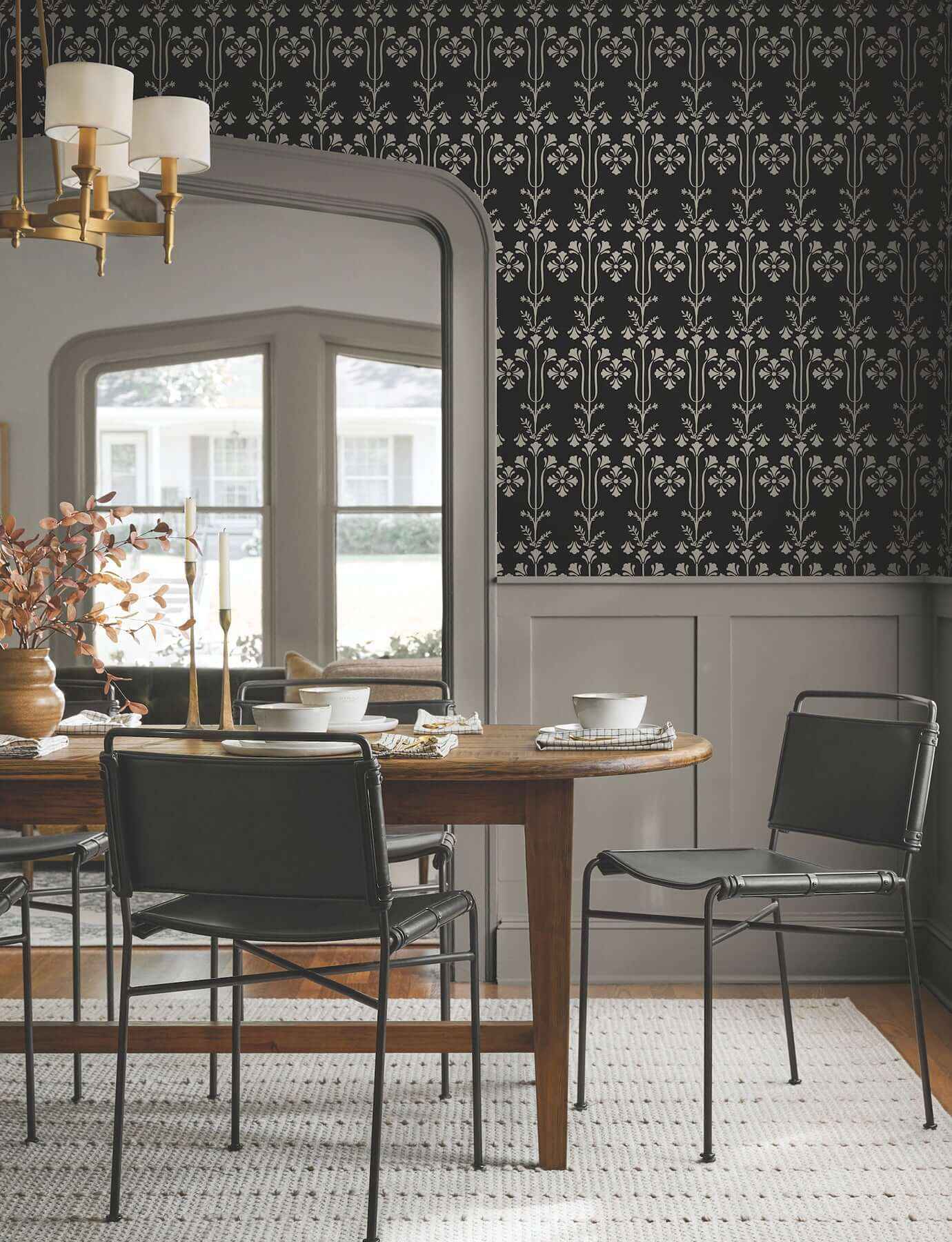 Lydia Black Wallpaper - York Wallcoverings - MF4803 - York Wallcoverings Wallpaper