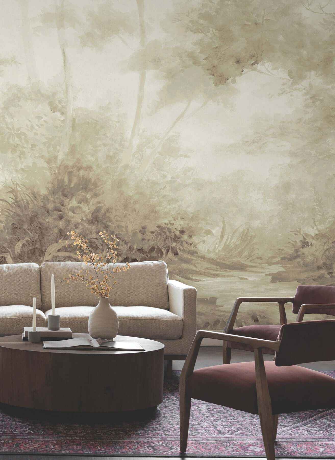 Woodlands Sepia Wall Mural - York Wallcoverings - MF4807M - York Wallcoverings Wall Murals