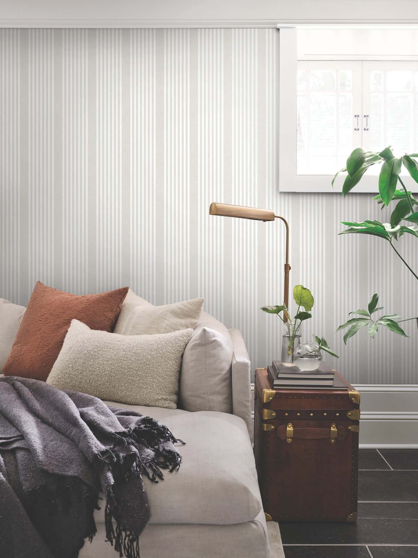 french-soft-linen-stripe-wallpaper-york-wallcoverings-sr1581mh - York Wallpaper Wallpaper