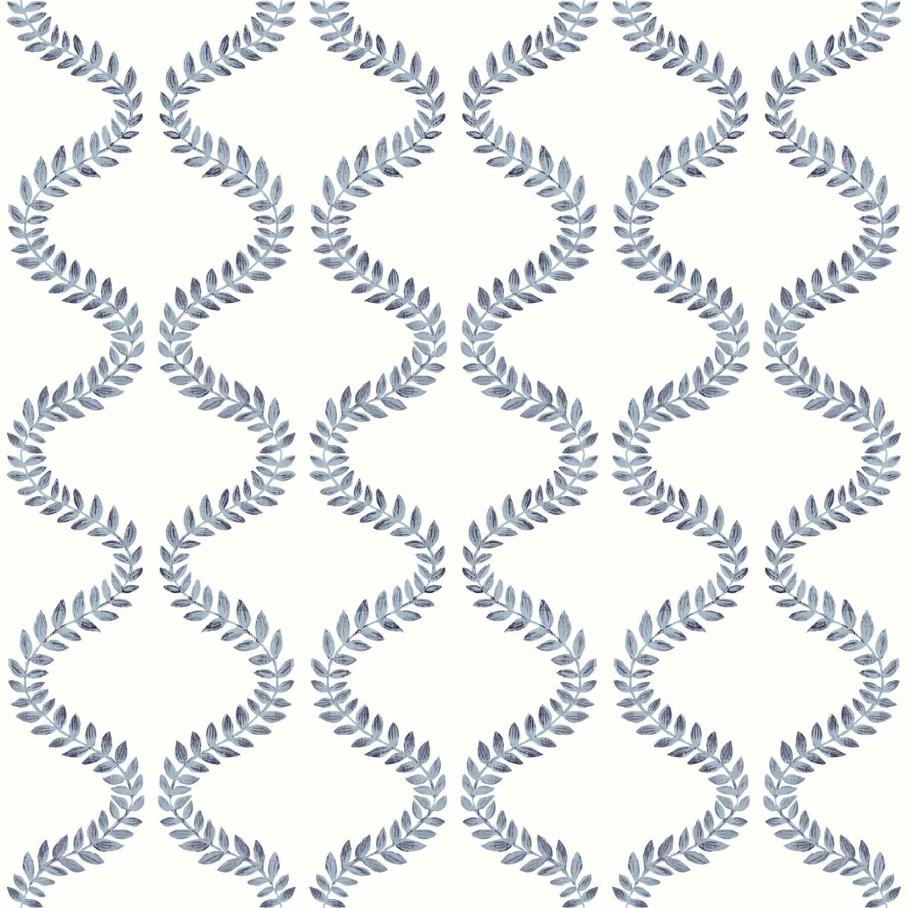 Florentine Blue Vine Trellis Peel & Stick Wallpaper - York Wallcoverings - PSW1573RL - York Wallcoverings P&S Wallpaper