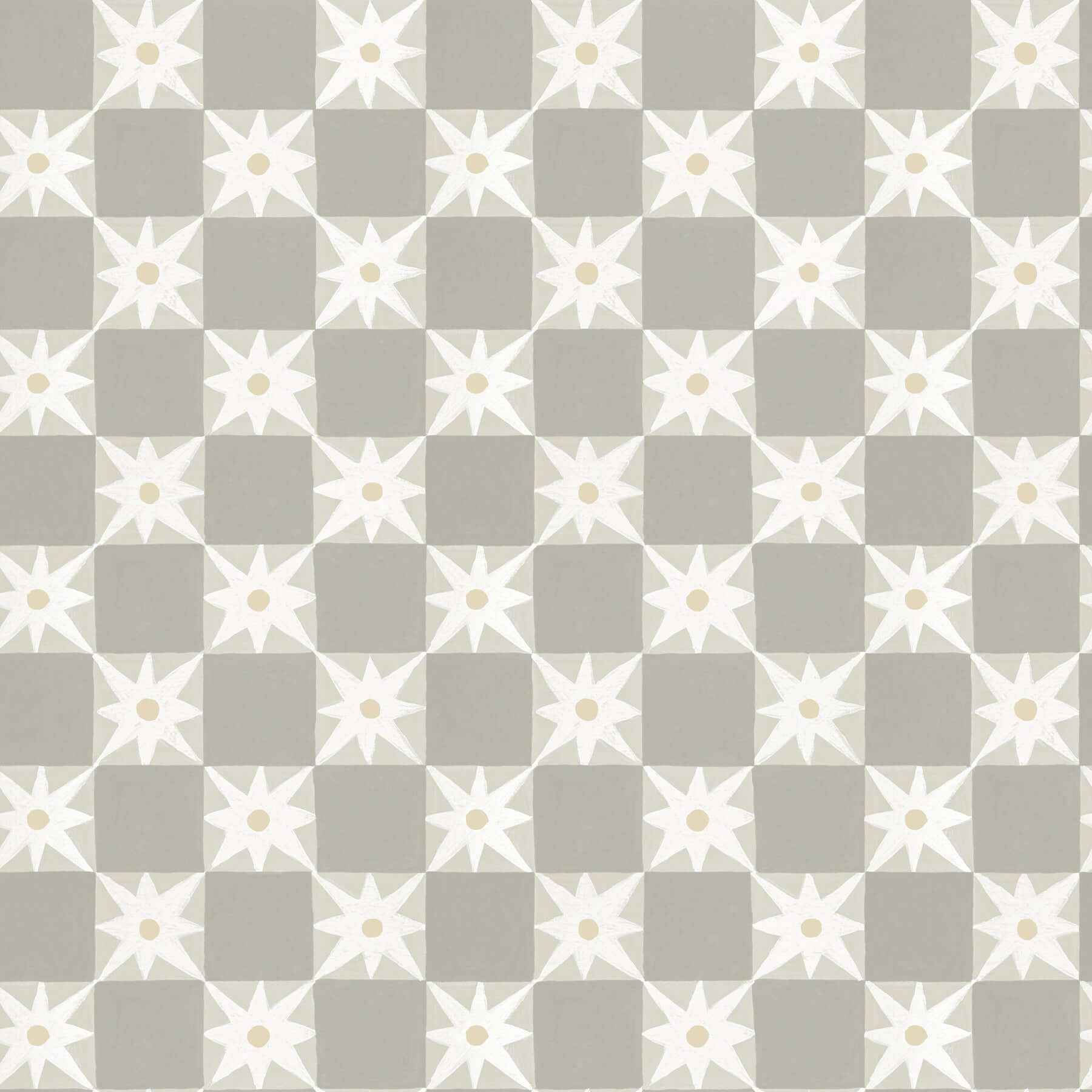 Stardust Warm Grey Checkerboard Peel & Stick Wallpaper - York Wallcoverings - PSW1589RL - York Wallcoverings P&S Wallpaper