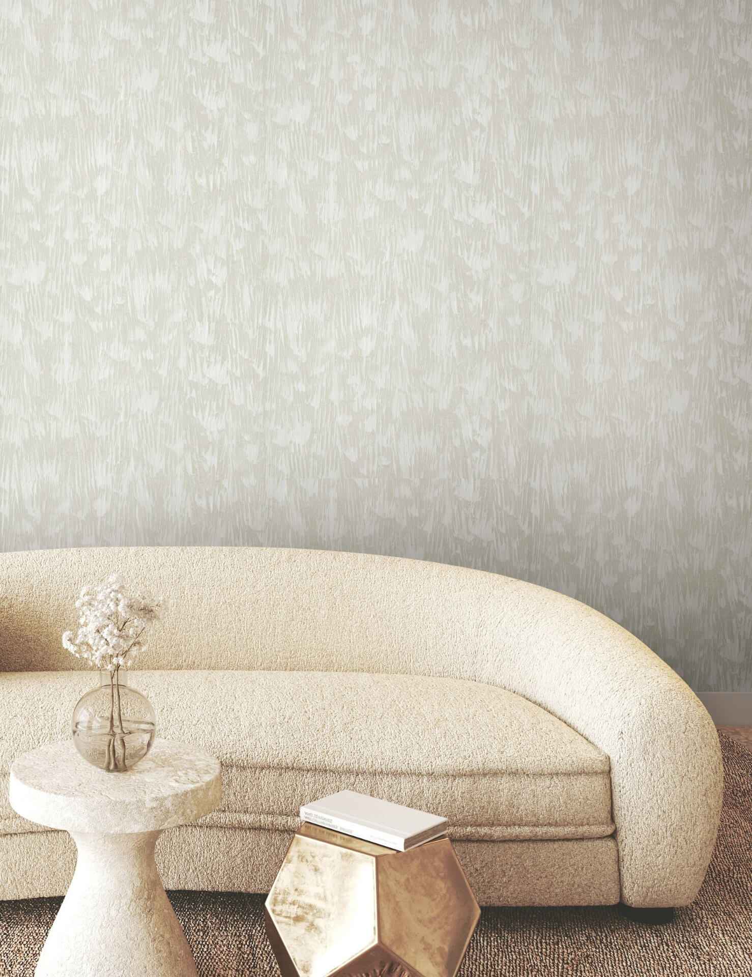 Gilded Plume Light Cream Wallpaper - York Wallcoverings - FM1002 - York Wallcoverings Wallpaper