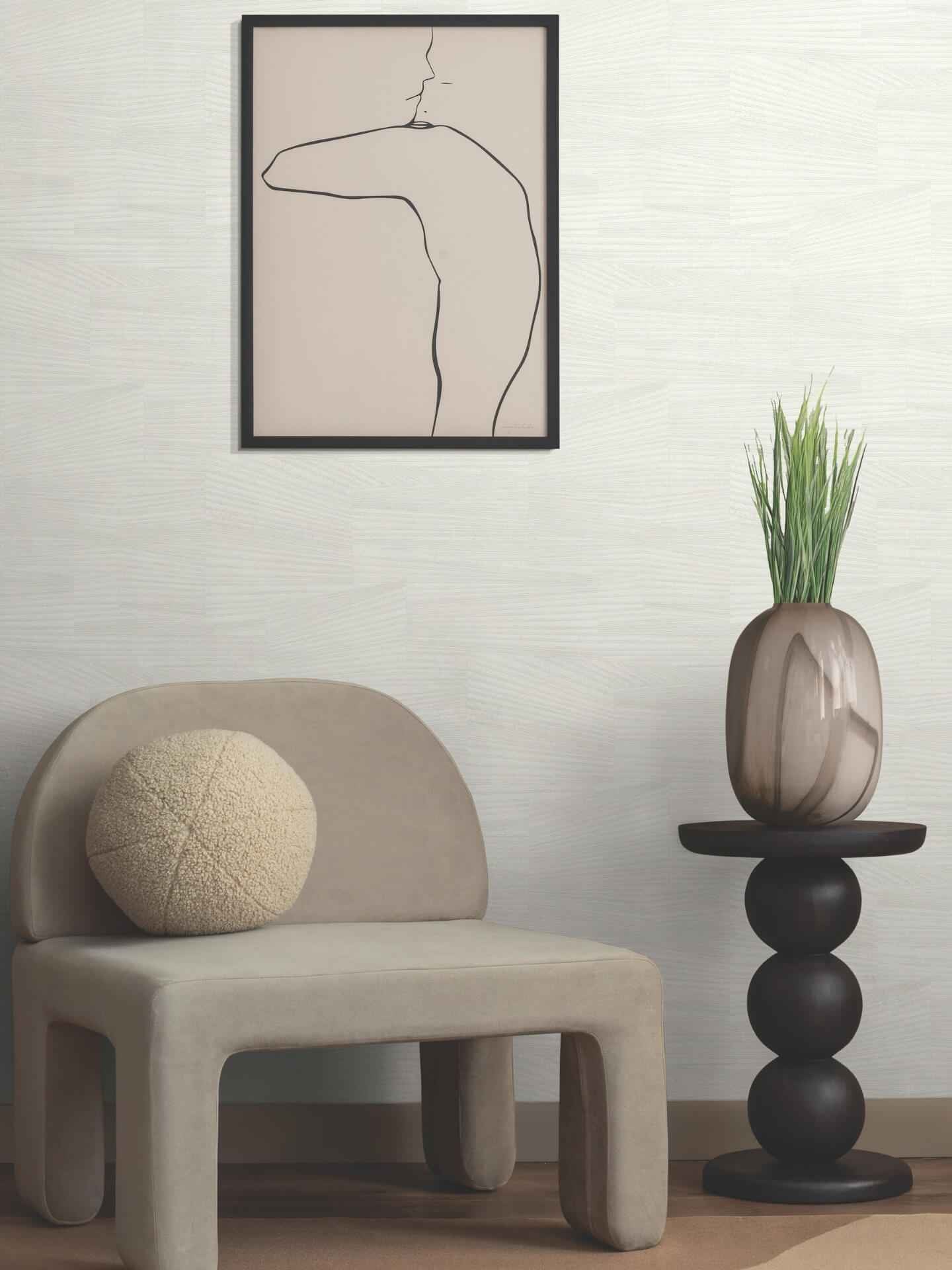 Higher Ground Geo Alabaster Wallpaper - York Wallcoverings - FM1033