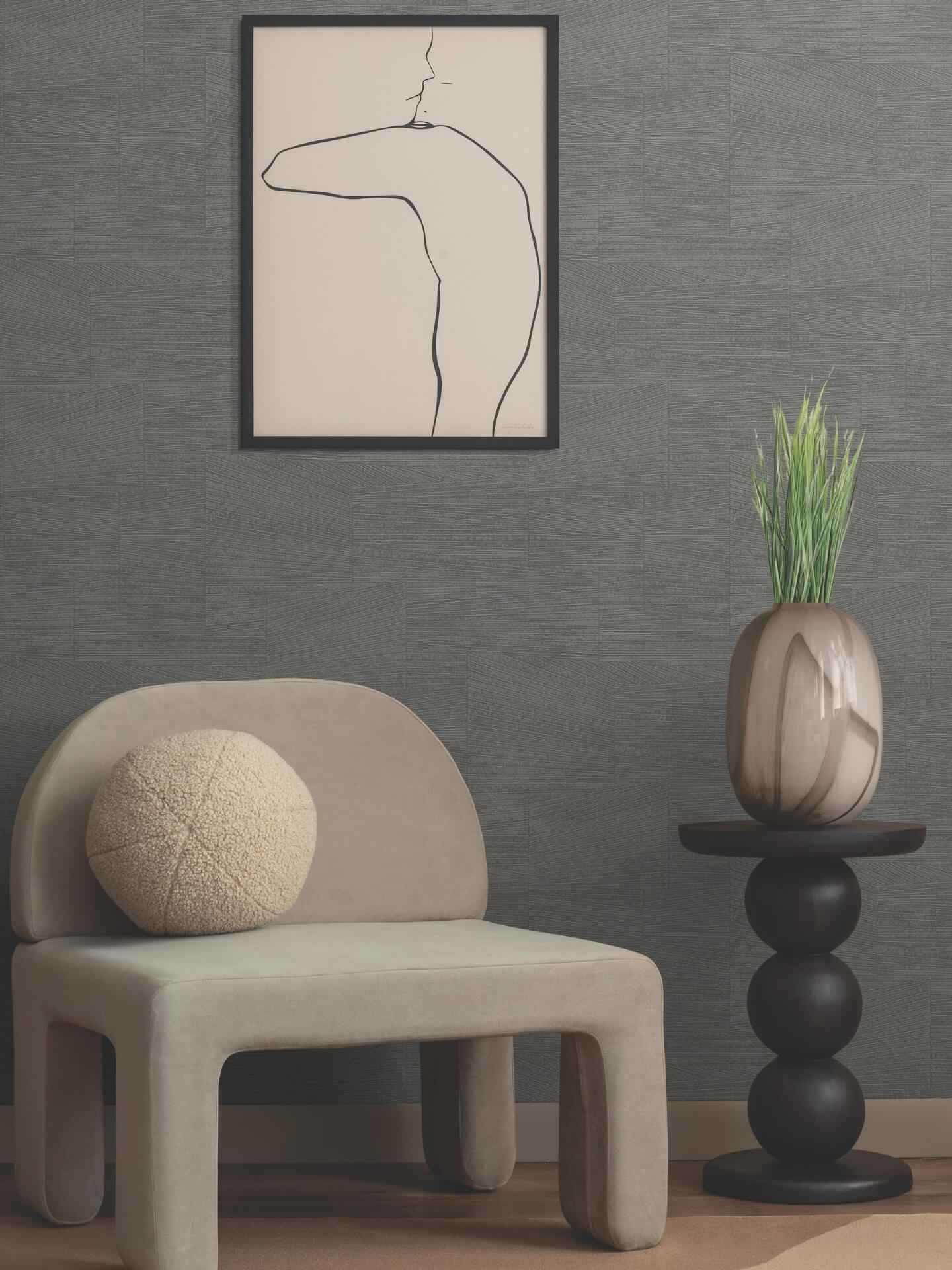 Higher Ground Geo Onyx Wallpaper - York Wallcoverings - FM1032 - York Wallcoverings Wallpaper