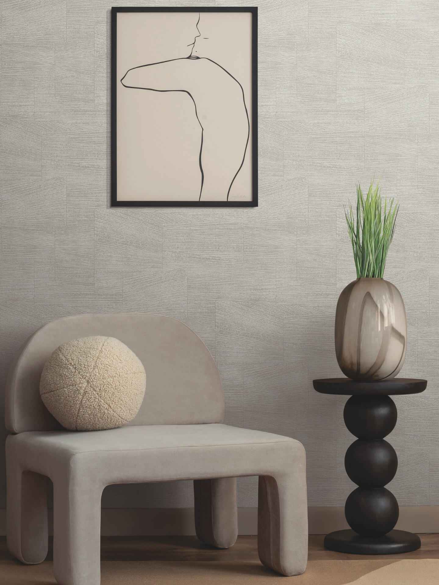 Higher Ground Geo Stone Grey Wallpaper - York Wallcoverings - FM1031 - York Wallcoverings Wallpaper