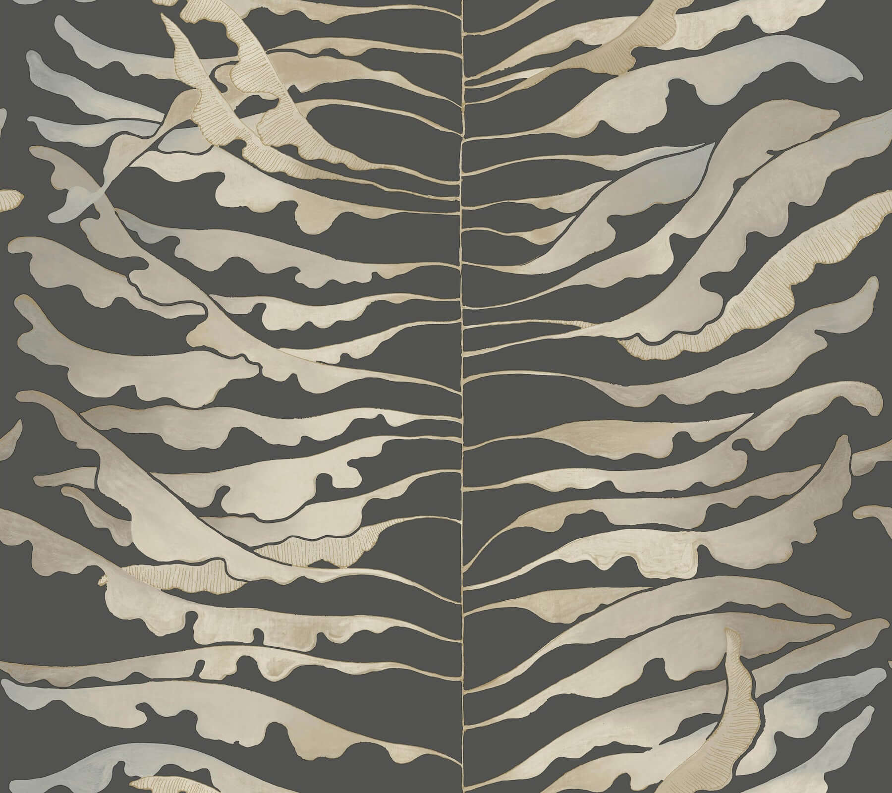 leaf-column-black-wallpaper-york-wallcoverings-fm1042 - York Wallcoverings Wallpaper