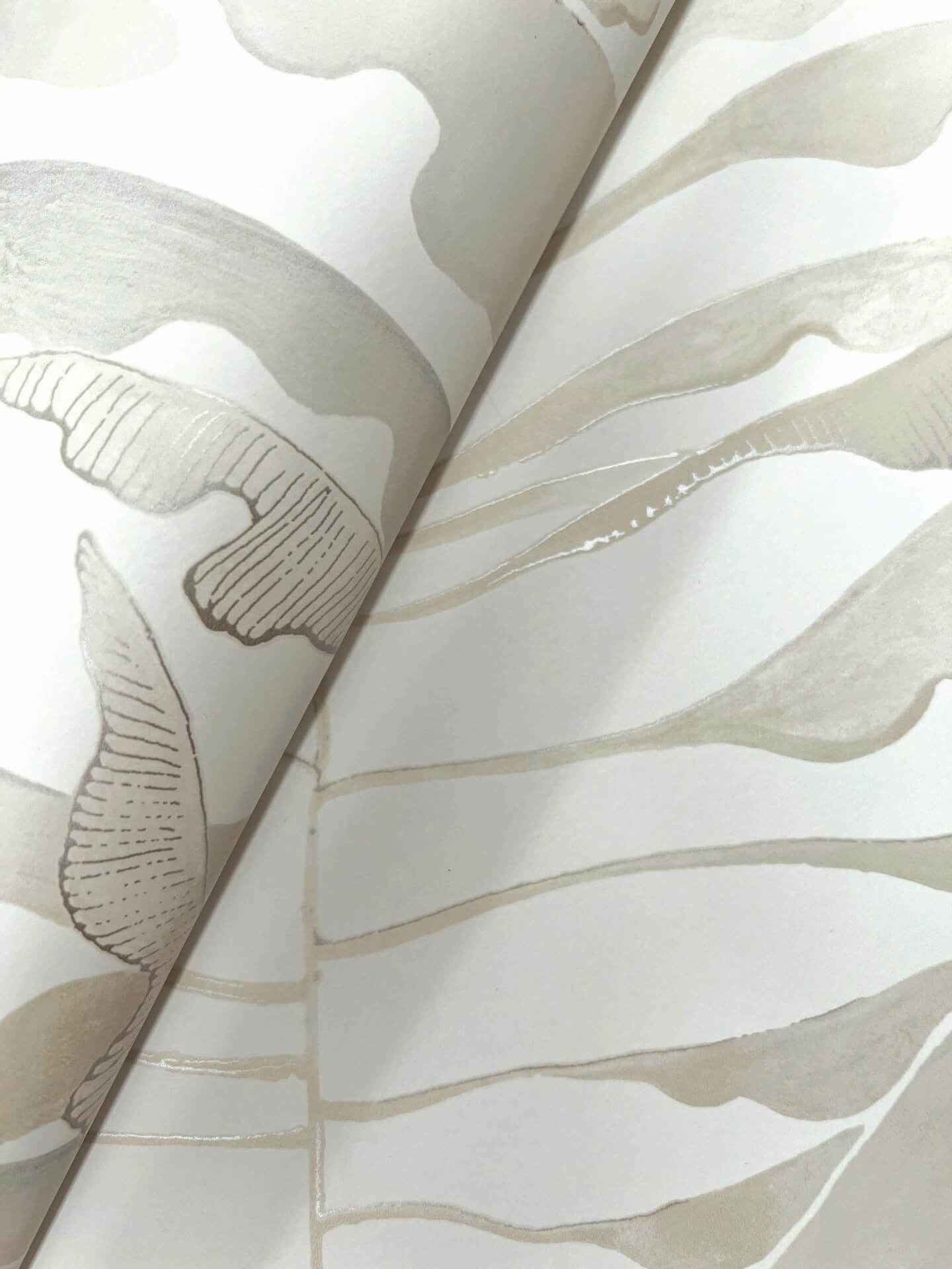 Leaf Column Neutral Wallpaper - York Wallcoverings - FM1044 - York Wallcoverings Wallpaper