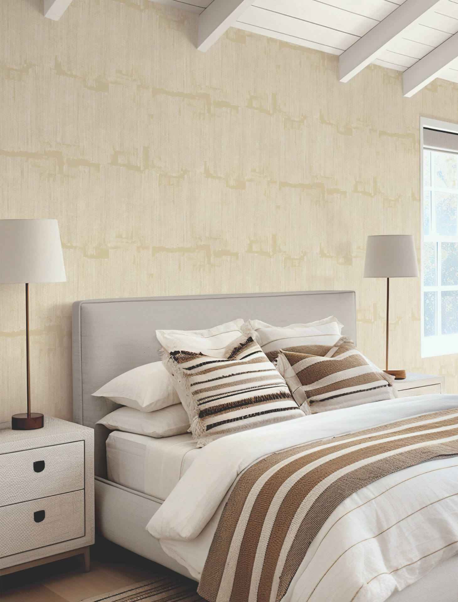 Rhythm & Rhyme Straw Wallpaper - York Wallcoverings - FM1063