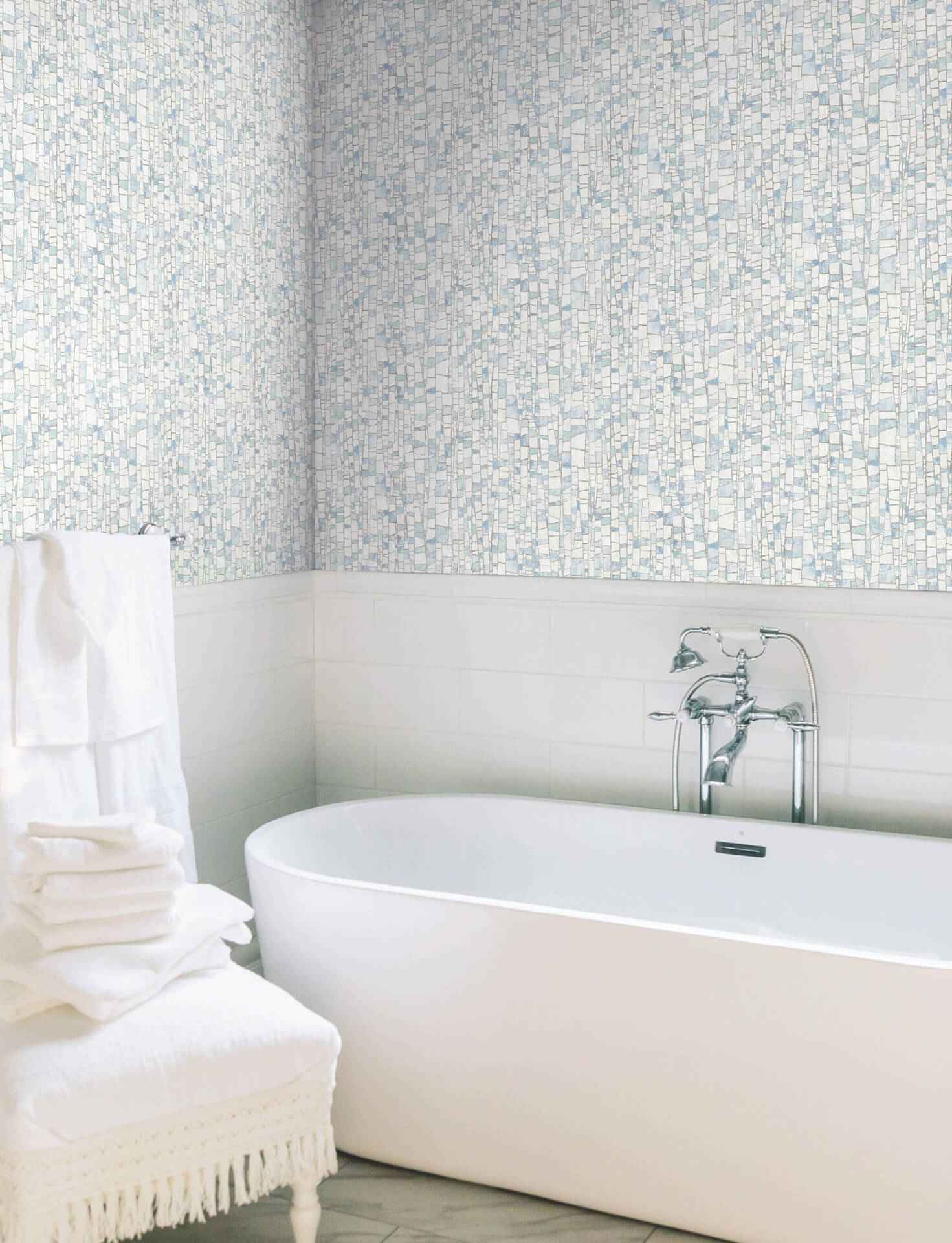 Kaleidoscopic Blue Wallpaper - York Wallcoverings - FM1081 - York Wallcoverings Wallpaper