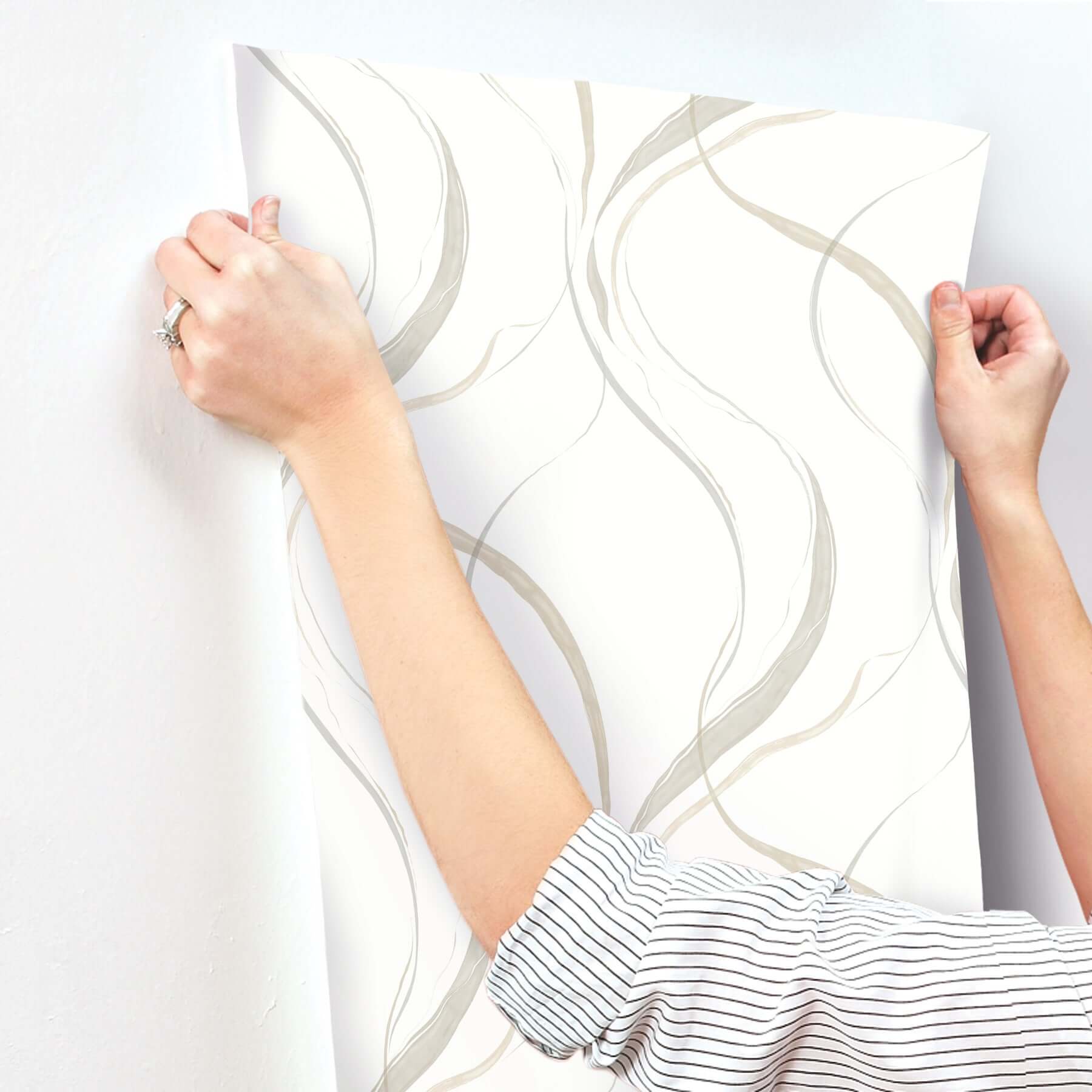 ink-flow-neutral-wallpaper-york-wallcoverings-fm1093 - York Wallpaper Wallpaper