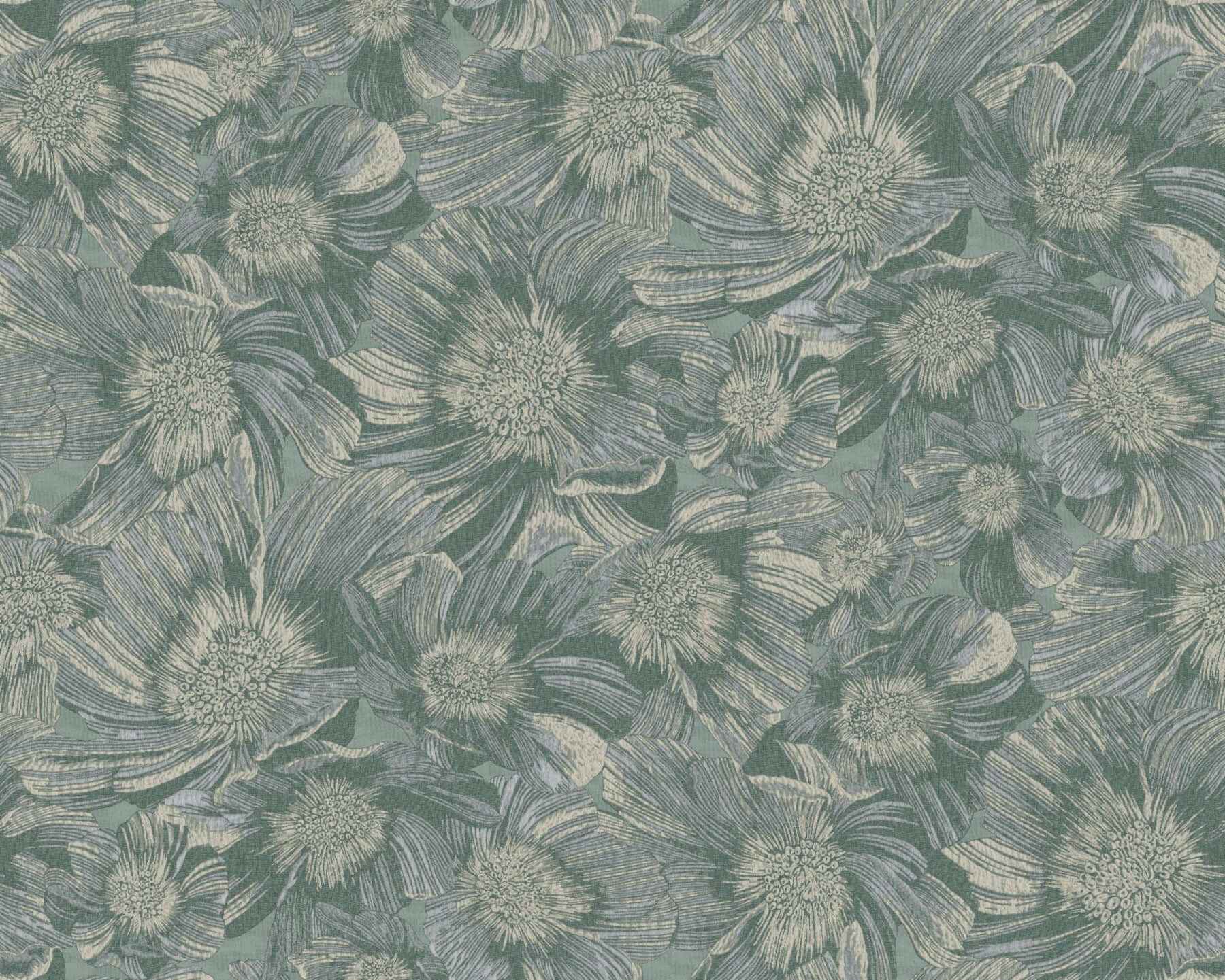 Anemoni Teal Wallpaper - York Wallcoverings - MI10504 - York Wallcoverings Wallpaper