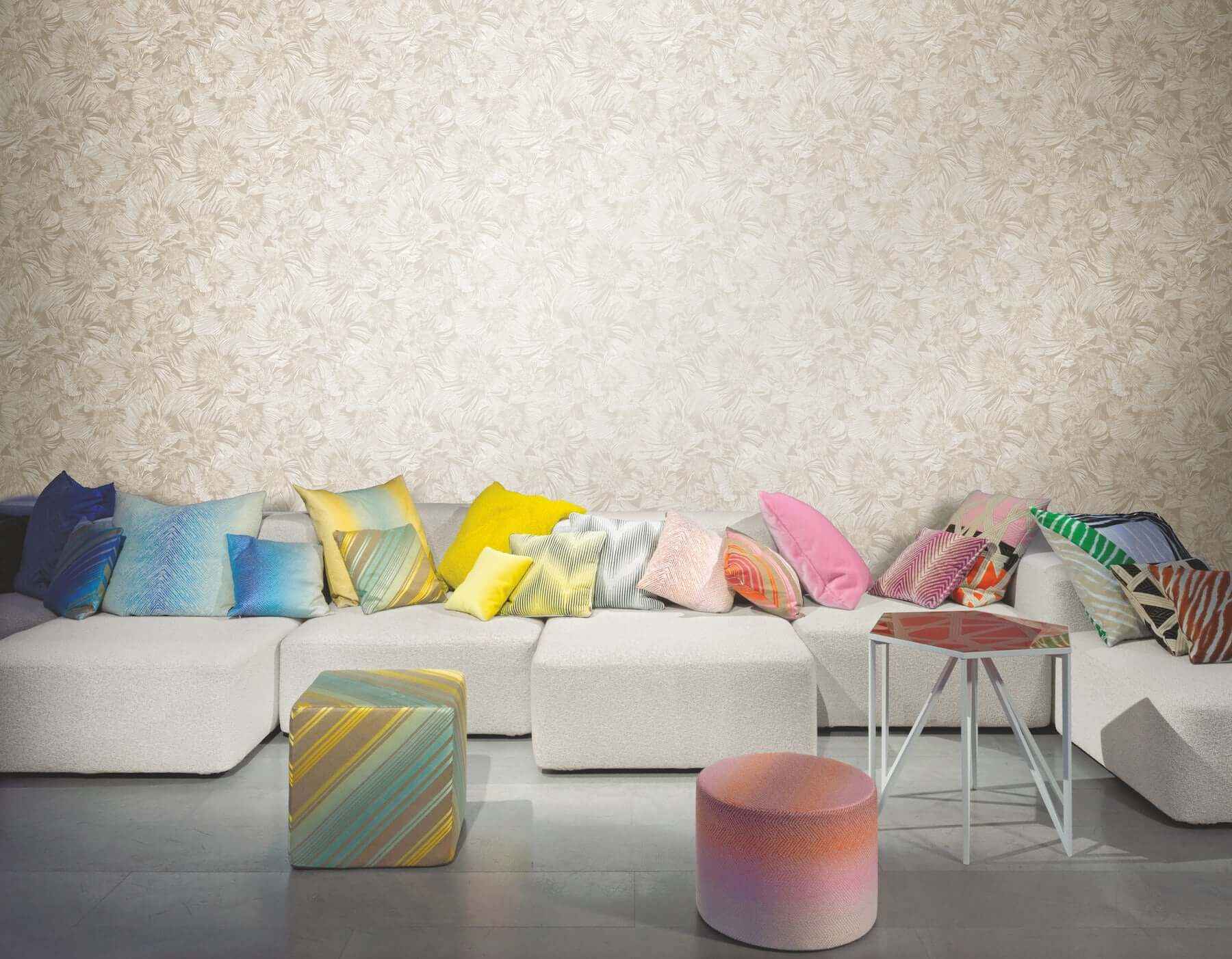 Anemoni White Wallpaper - York Wallcoverings - MI10502 - York Wallcoverings Wallpaper
