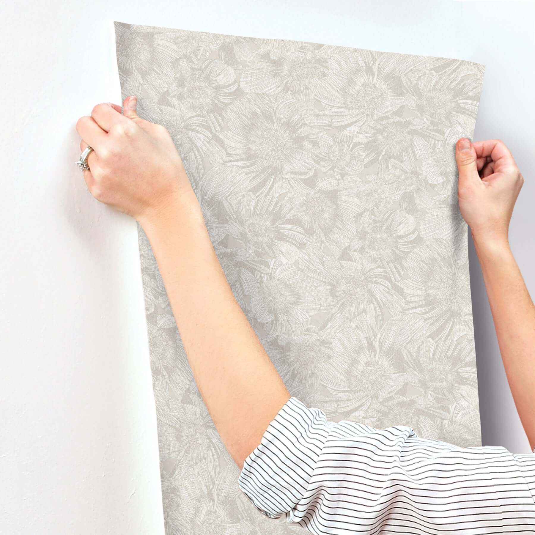 Anemoni White Wallpaper - York Wallcoverings - MI10502 - York Wallcoverings Wallpaper