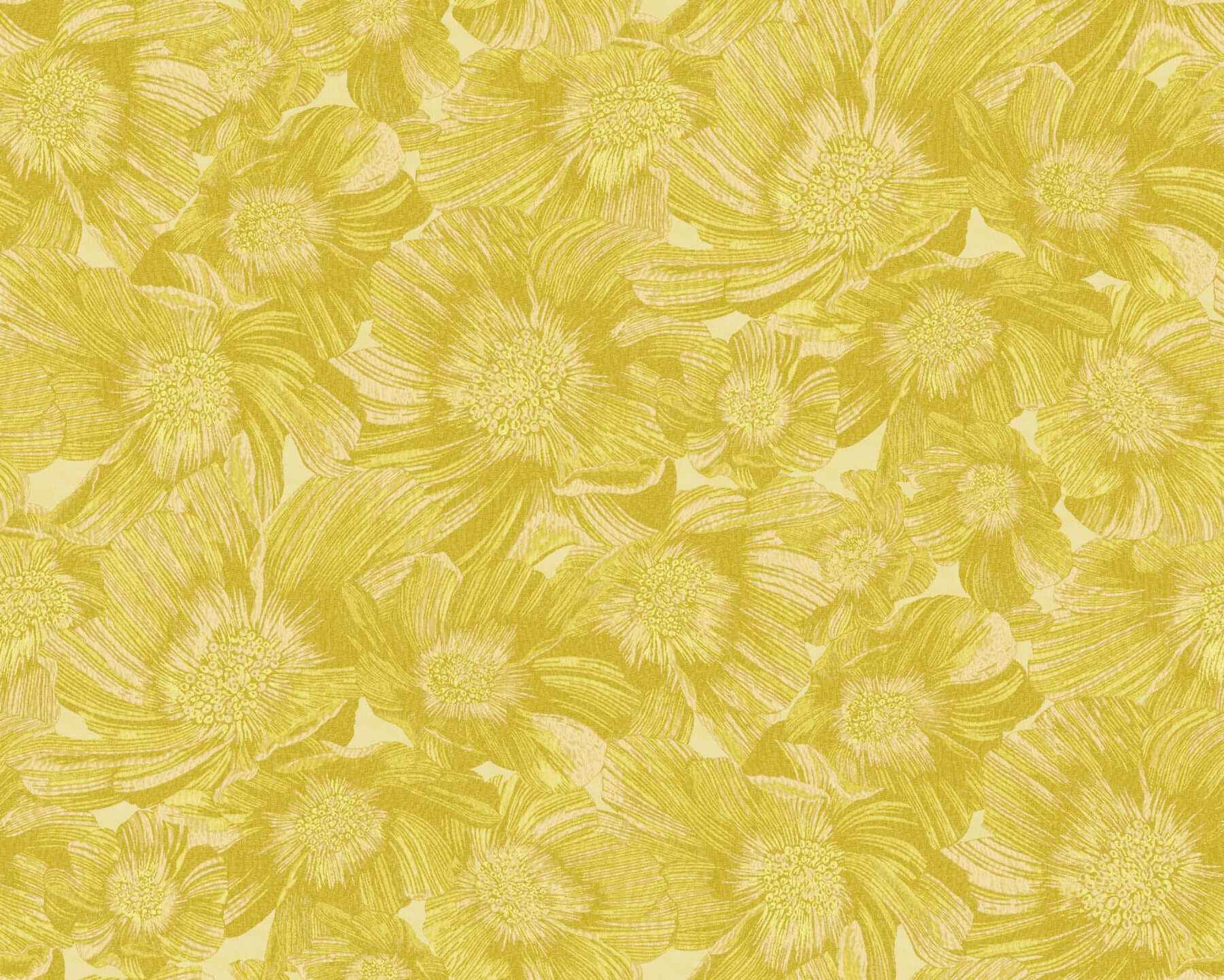 Anemoni Yellow Wallpaper - York Wallcoverings - MI10500 - York Wallcoverings Wallpaper
