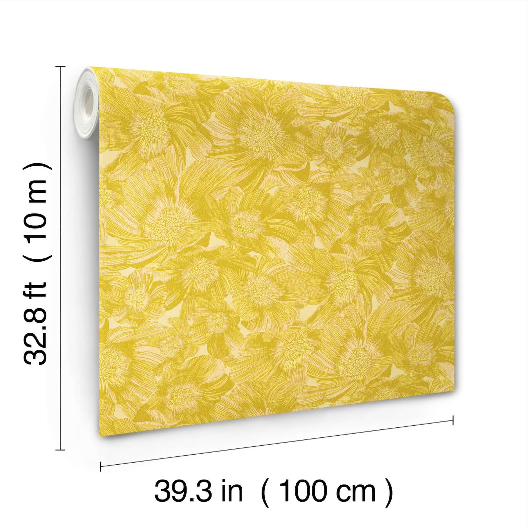 anemoni-yellow-wallpaper-york-wallcoverings-mi10500 - York Wallcoverings Wallpaper