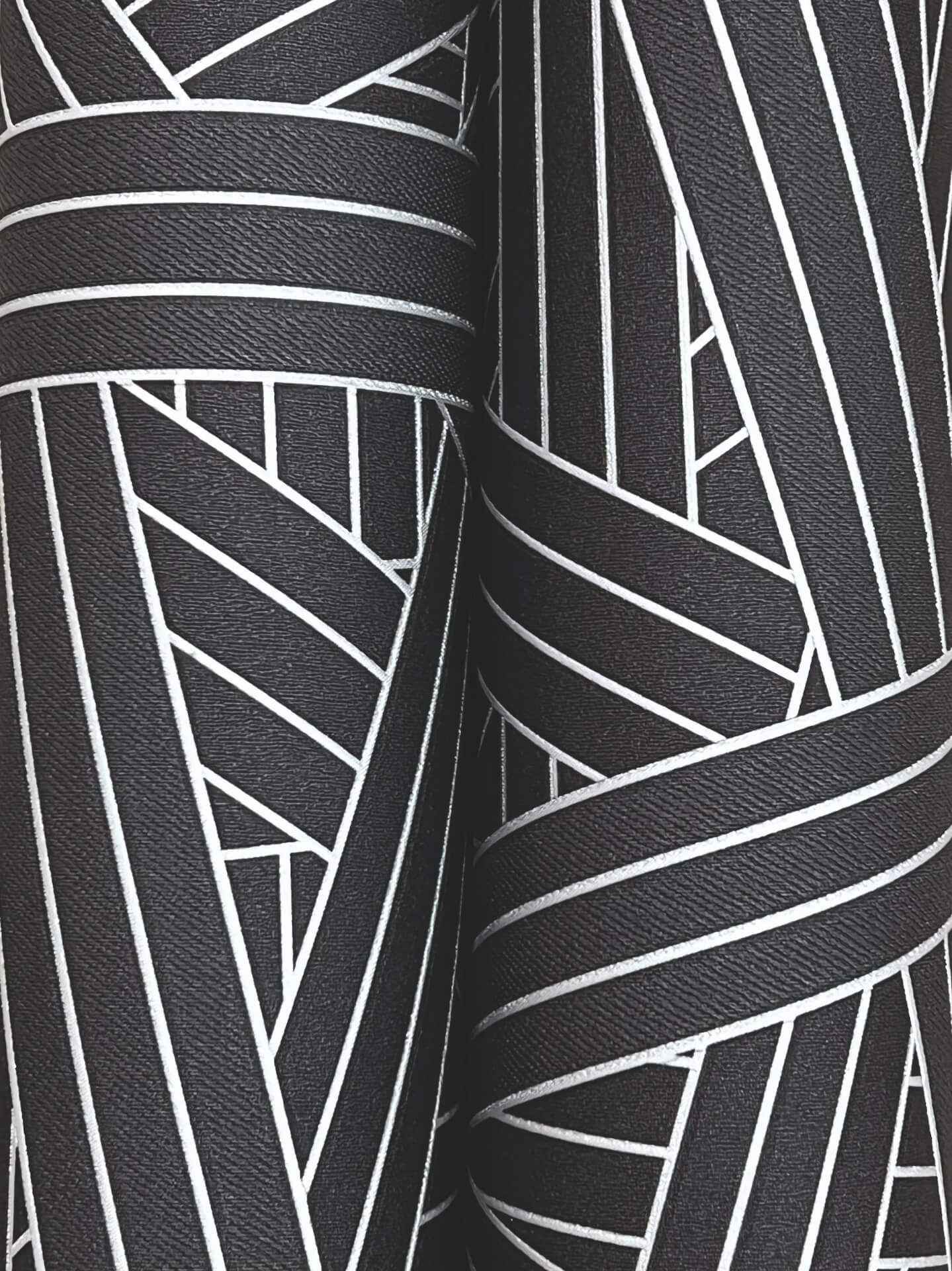 Nastri Black Wallpaper - York Wallcoverings - MI10564 - York Wallcoverings Wallpaper