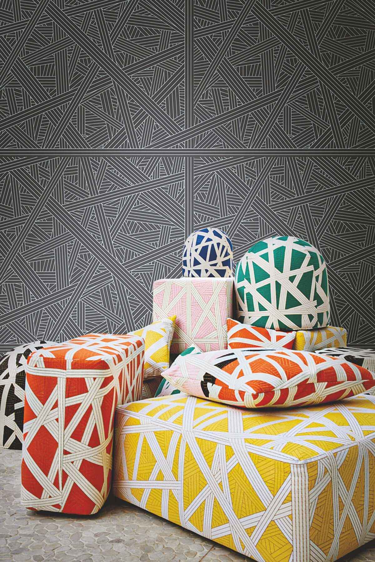 Nastri Black Wallpaper - York Wallcoverings - MI10564 - York Wallcoverings Wallpaper