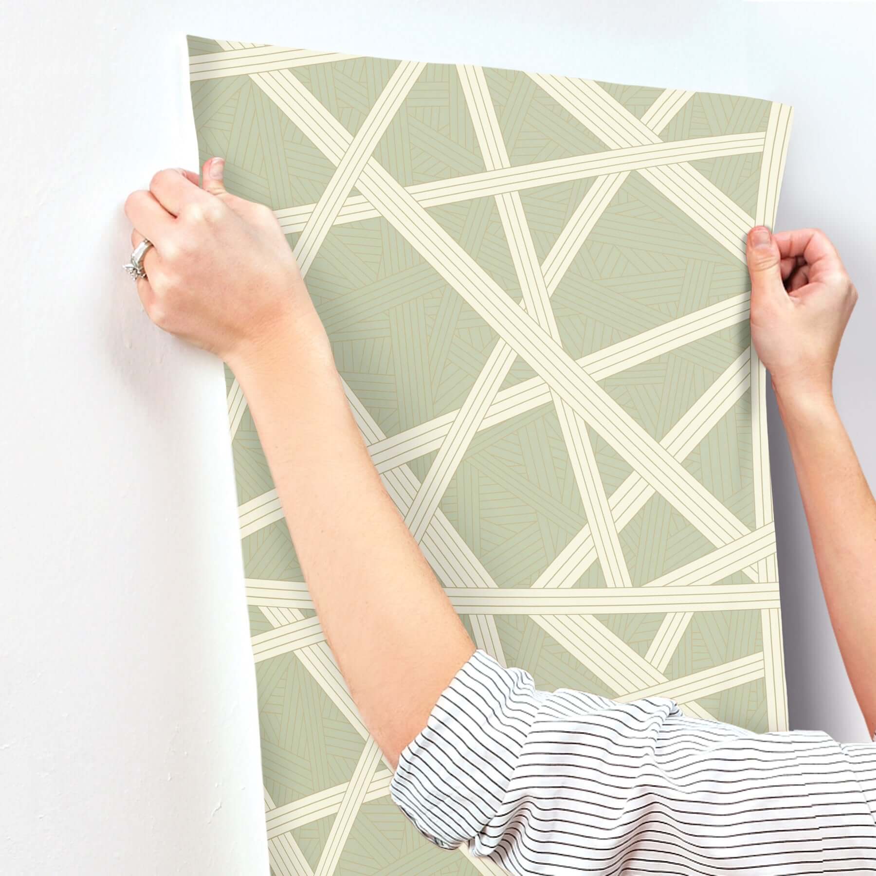 nastri-green-wallpaper-york-wallcoverings-mi10563 - York Wallpaper Wallpaper
