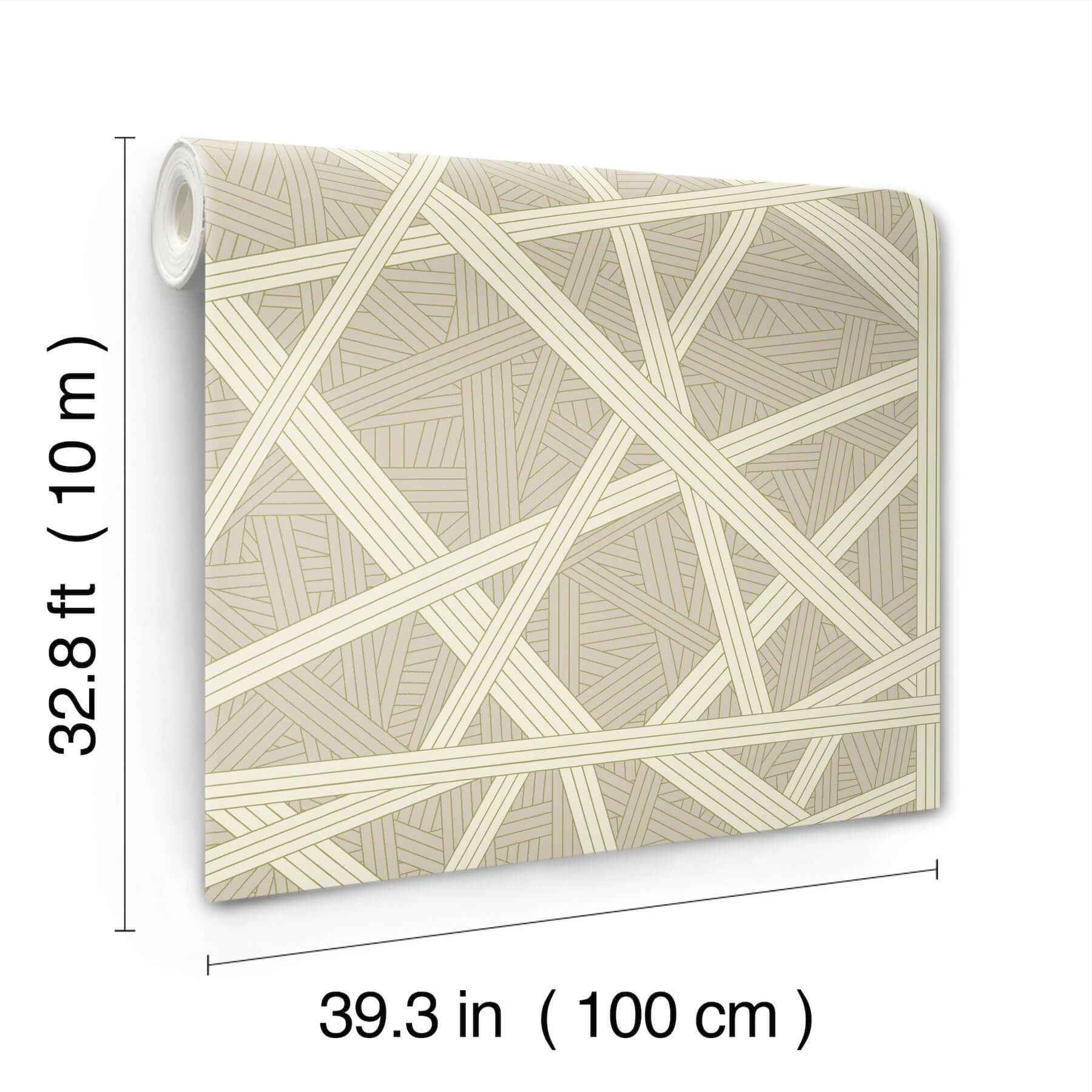 Nastri Warm Neutral Wallpaper - York Wallcoverings - MI10561 - York Wallcoverings Wallpaper
