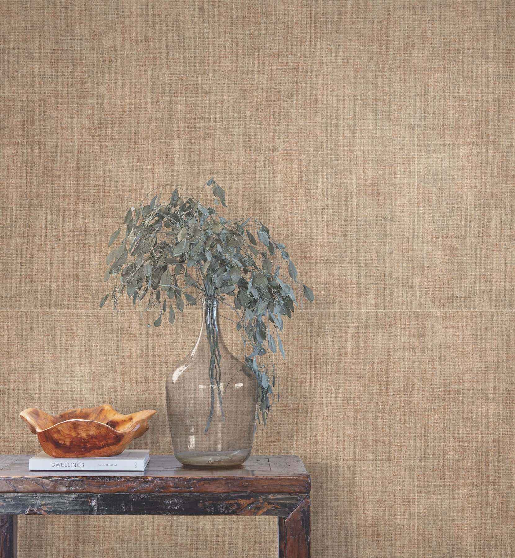Alma Clay Faux Weave Wallpaper - York Wallcoverings - SI7142 - York Wallcoverings Wallpaper