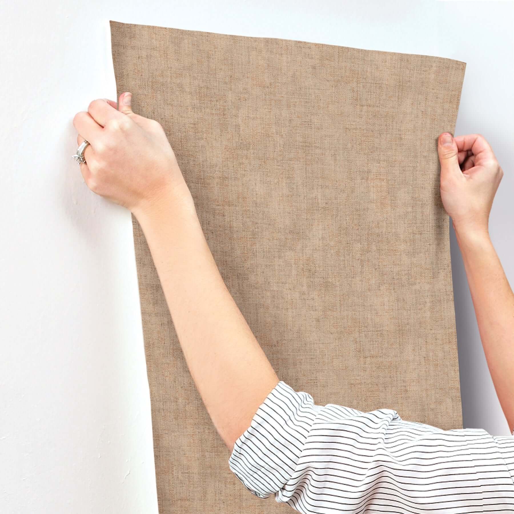 alma-clay-faux-weave-wallpaper-york-wallcoverings-si7142 - York Wallcoverings Wallpaper