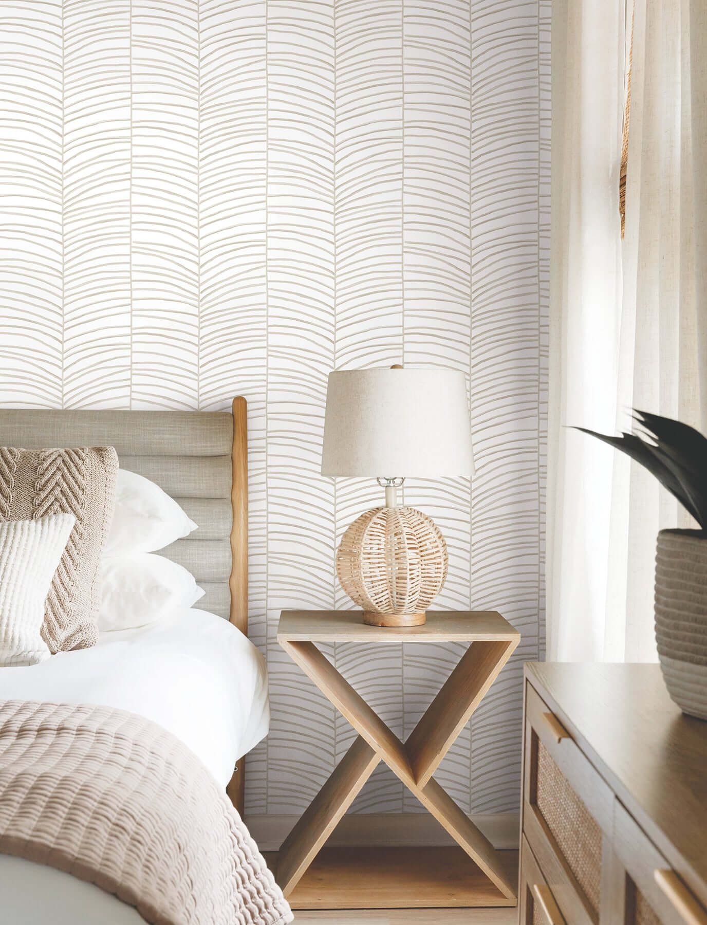 cascade-palm-chevron-dune-wallpaper-york-wallcoverings-mt5675 - York Wallcoverings Wallpaper
