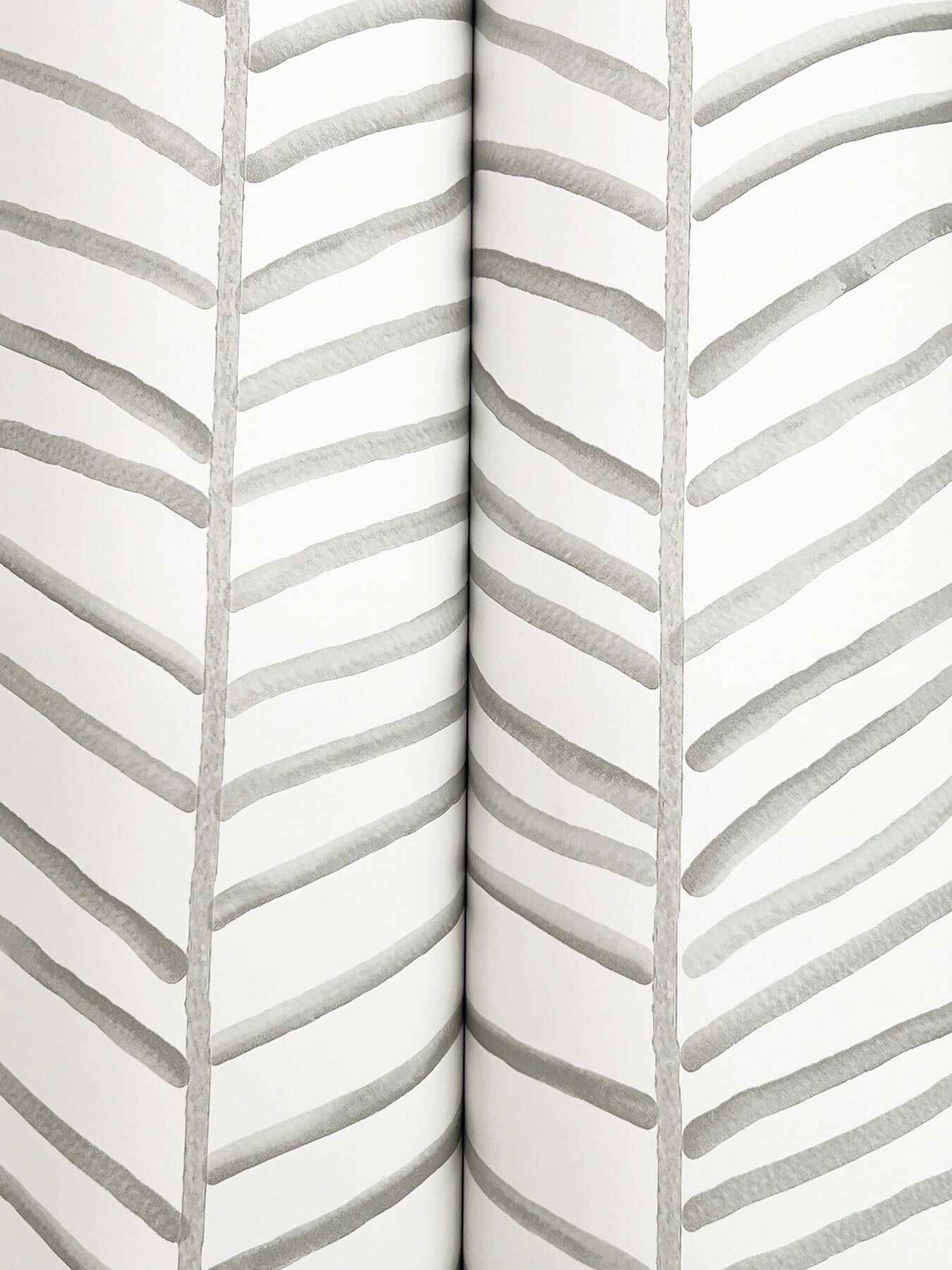 Cascade Palm Chevron Fog Wallpaper - York Wallcoverings - MT5671 - York Wallcoverings Wallpaper