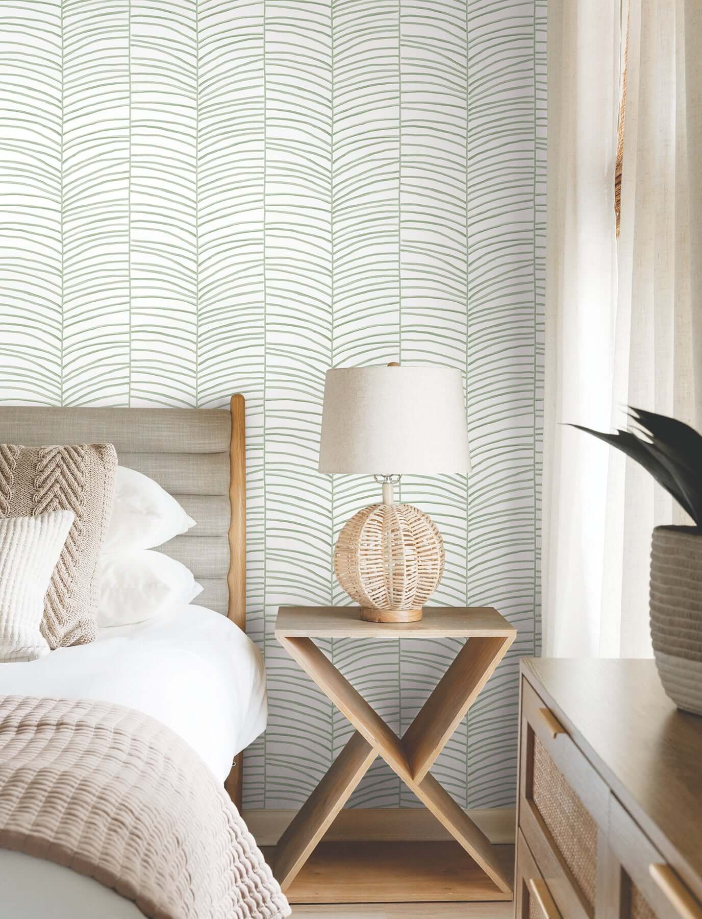 cascade-palm-chevron-palm-wallpaper-york-wallcoverings-mt5674 - York Wallpaper Wallpaper