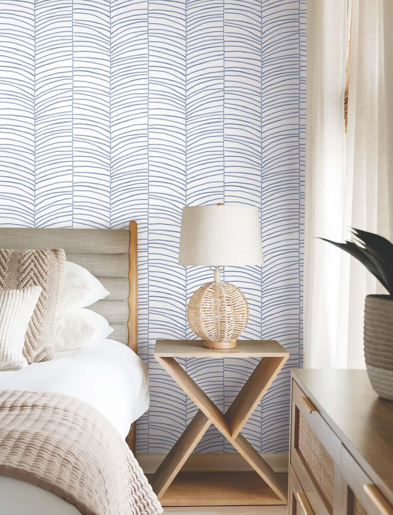 cascade-palm-chevron-sea-wallpaper-york-wallcoverings-mt5672 - York Wallpaper Wallpaper