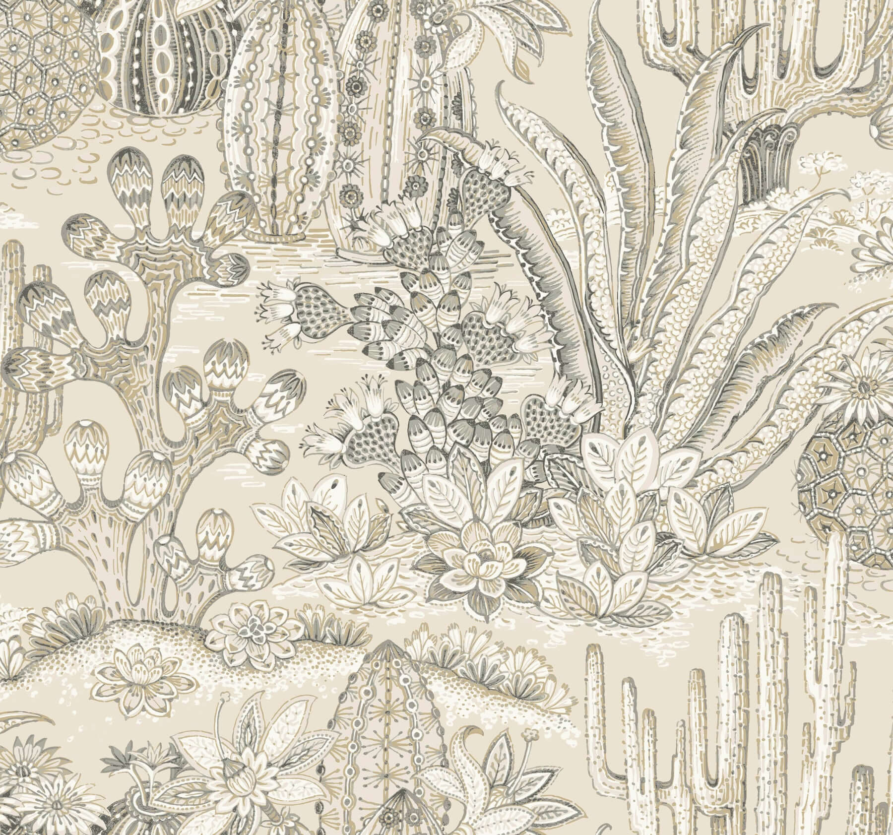 lotus-land-cacti-dune-wallpaper-york-wallcoverings-mt5633 - York Wallpaper Wallpaper