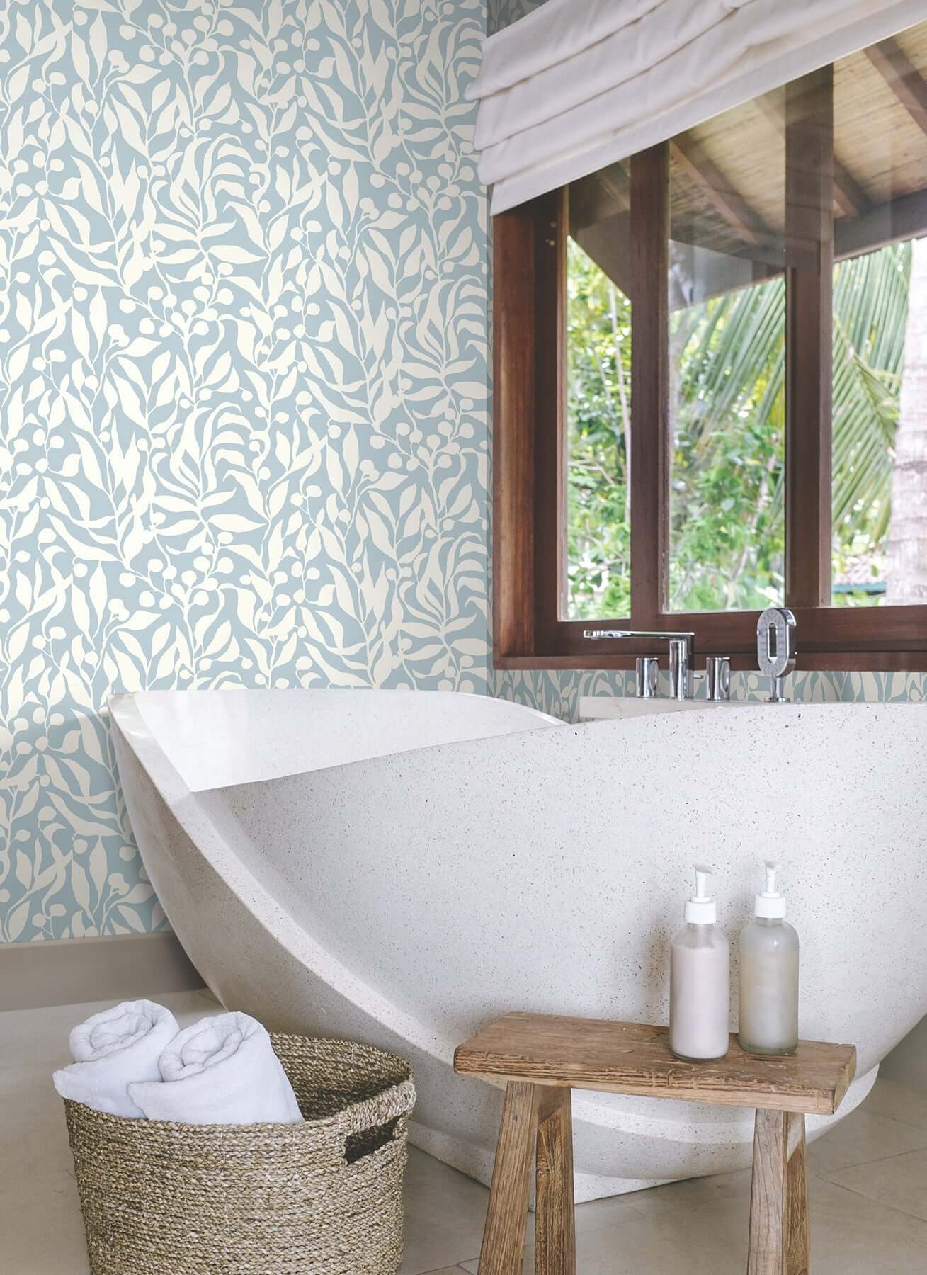 olive-mill-sky-blue-wallpaper-york-wallcoverings-mt5612 - York Wallcoverings Wallpaper