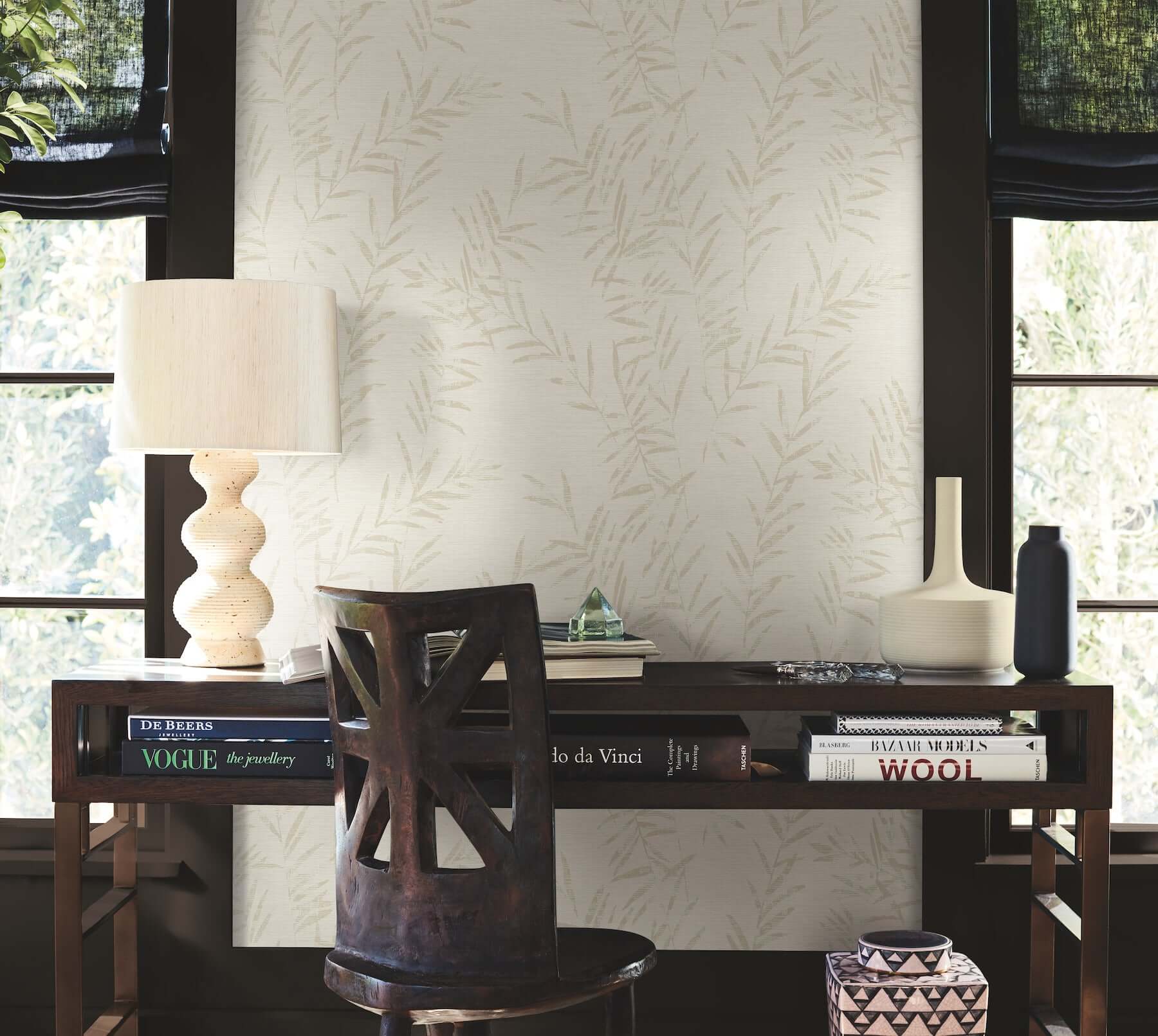 allerton-bamboo-alabaster-wallpaper-york-wallcoverings-ab3065 - York Wallpaper Wallpaper
