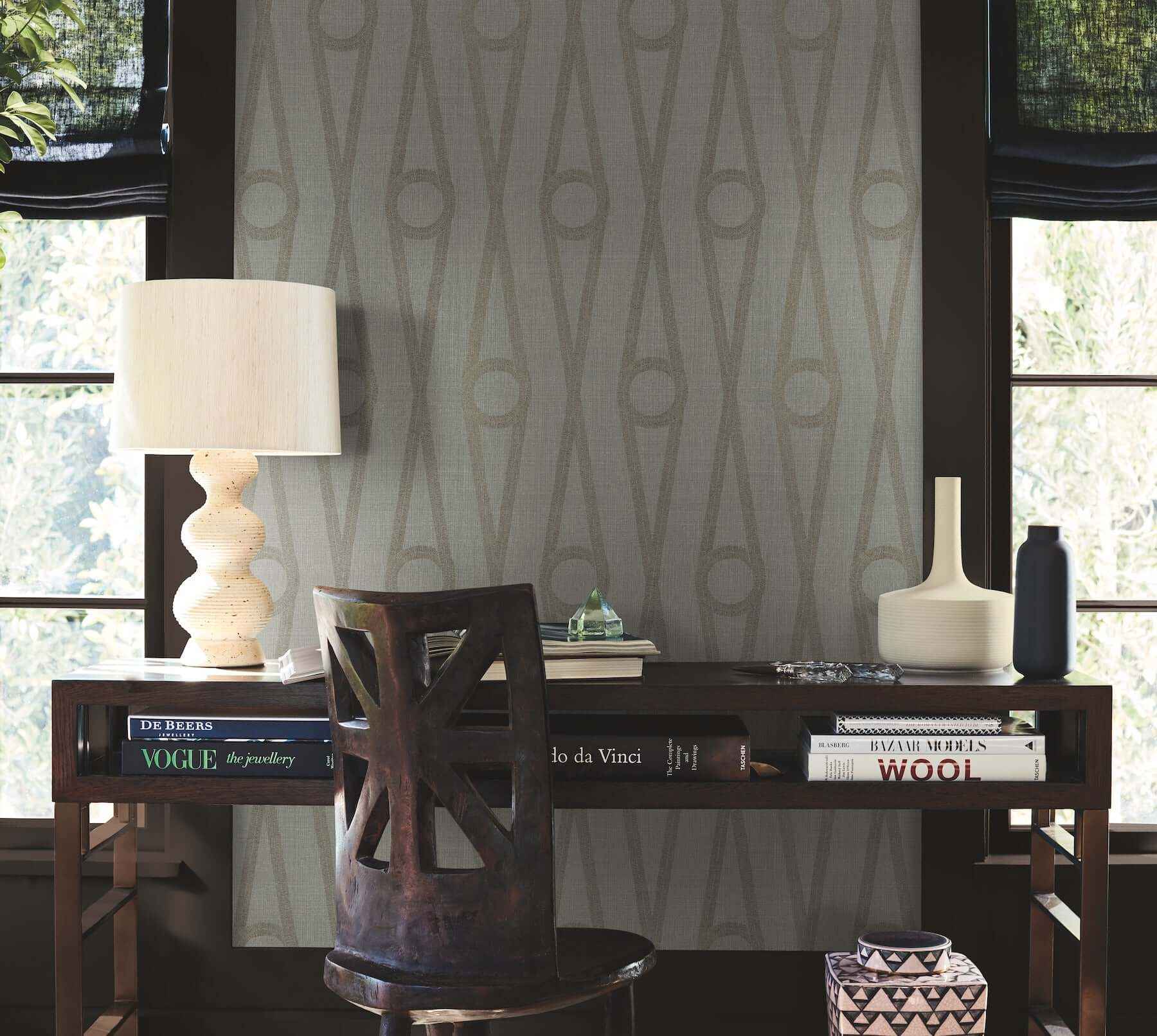 Henlein Grey Wallpaper - York Wallcoverings - AB3013 - York Wallcoverings Wallpaper