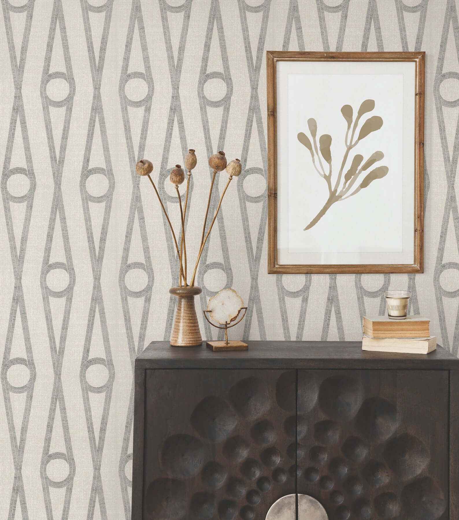 Henlein Putty Wallpaper - York Wallcoverings - AB3011 - York Wallcoverings Wallpaper