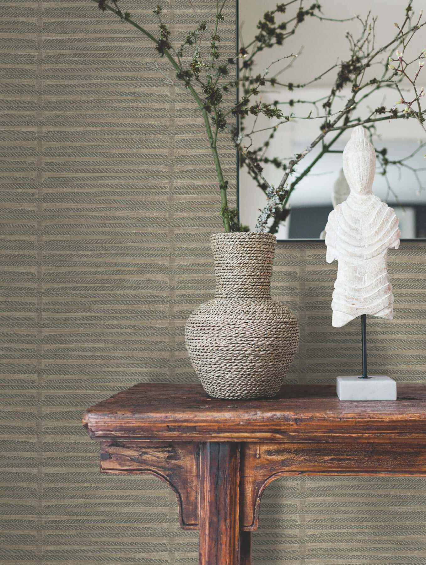 Iringa Mocha Wallpaper - York Wallcoverings - AB3055