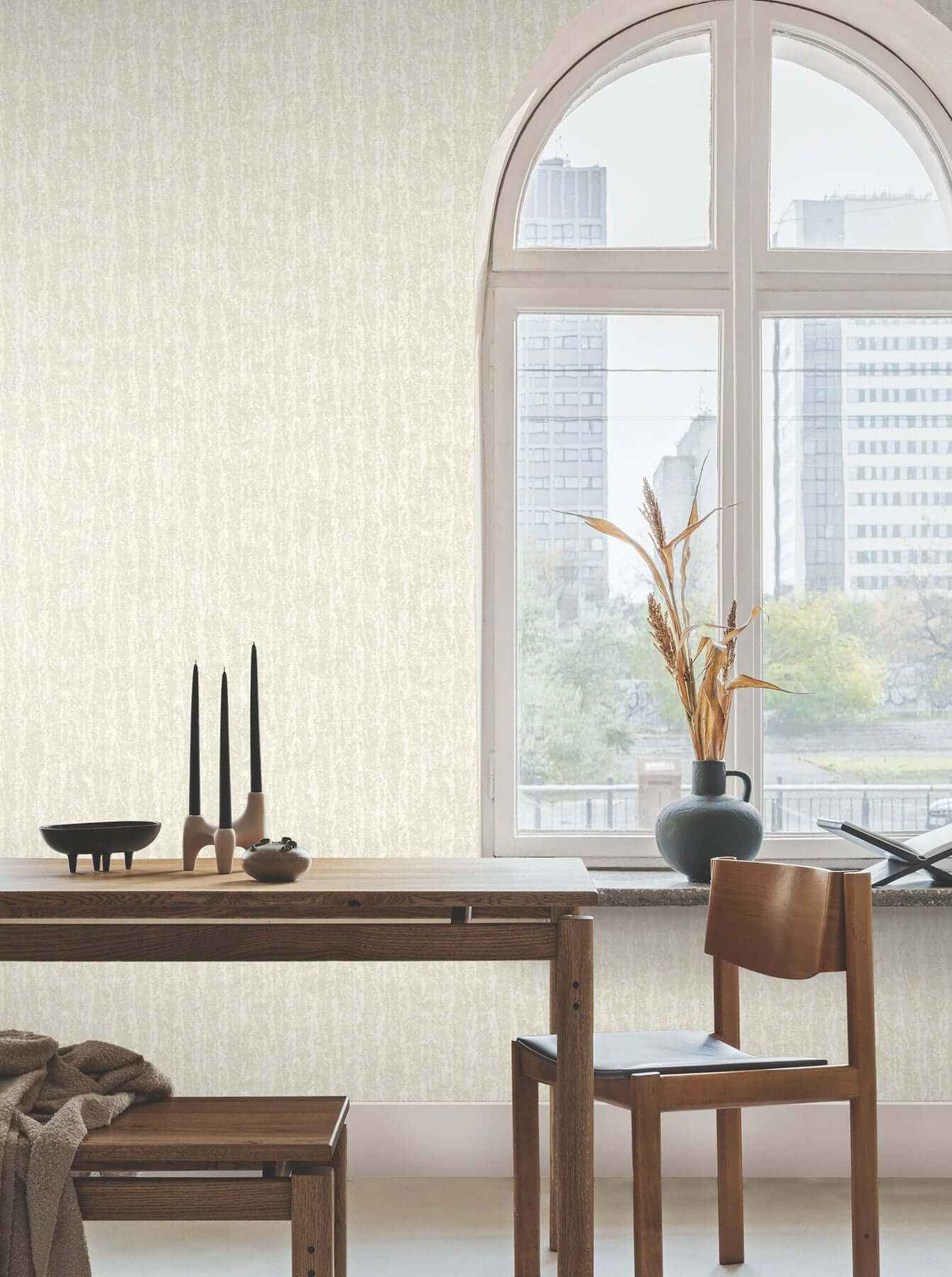 Juju Beige Wallpaper - York Wallcoverings - AB3073