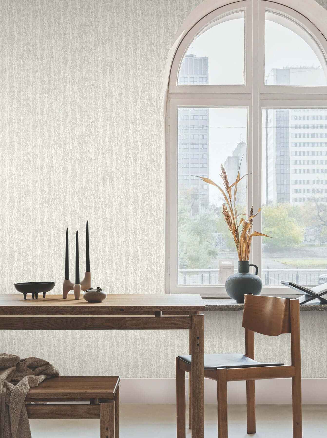 Juju Putty Wallpaper - York Wallcoverings - AB3071