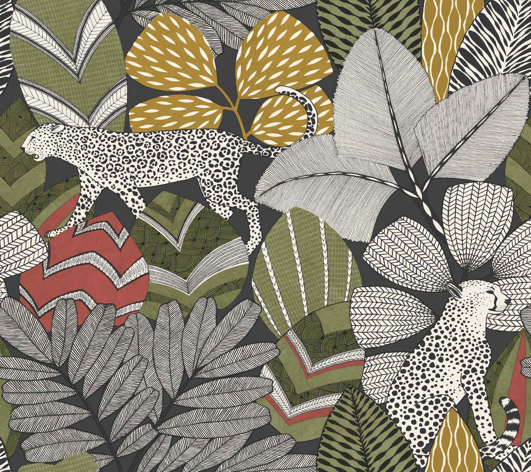 Namiri Black Wallpaper - York Wallcoverings - AB3112 - York Wallcoverings Wallpaper