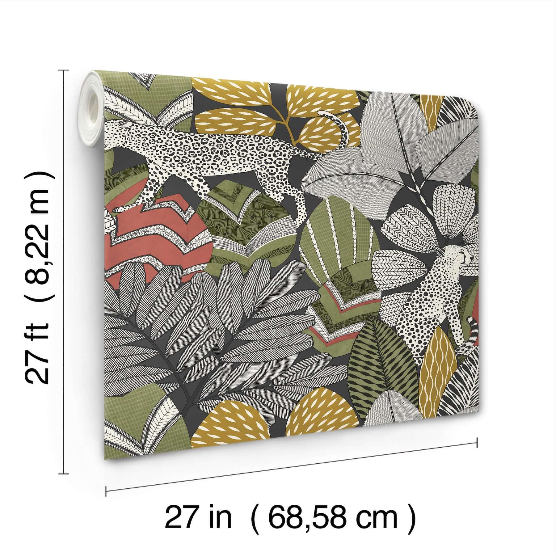 namiri-black-wallpaper-york-wallcoverings-ab3112 - York Wallpaper Wallpaper