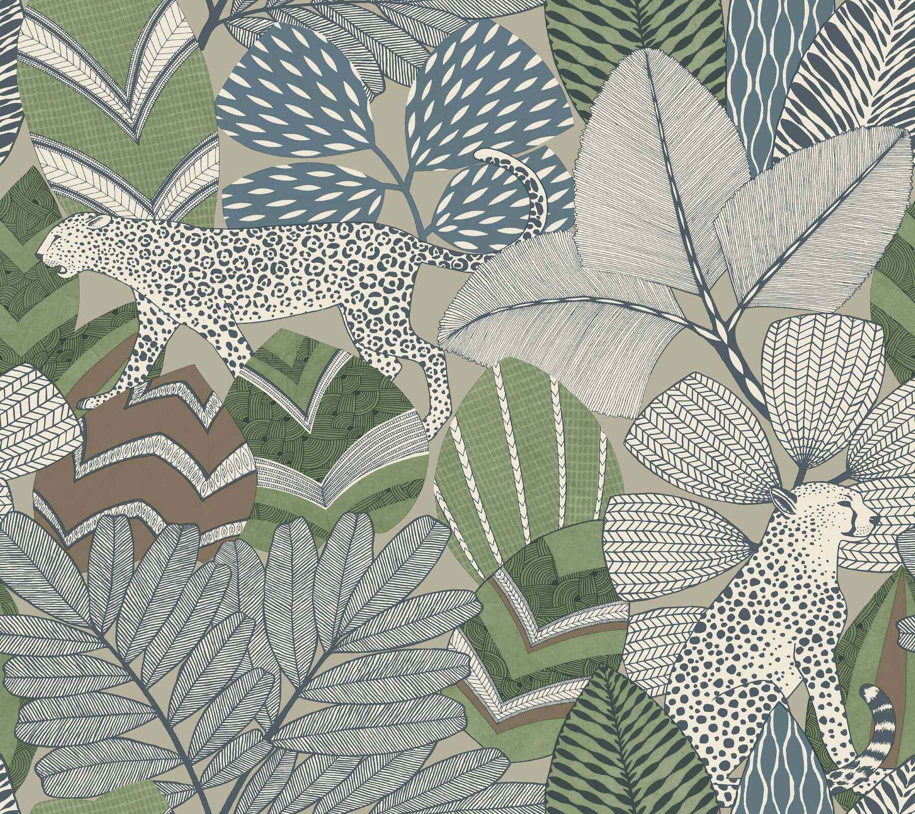 Namiri Blue Wallpaper - York Wallcoverings - AB3115 - York Wallcoverings Wallpaper