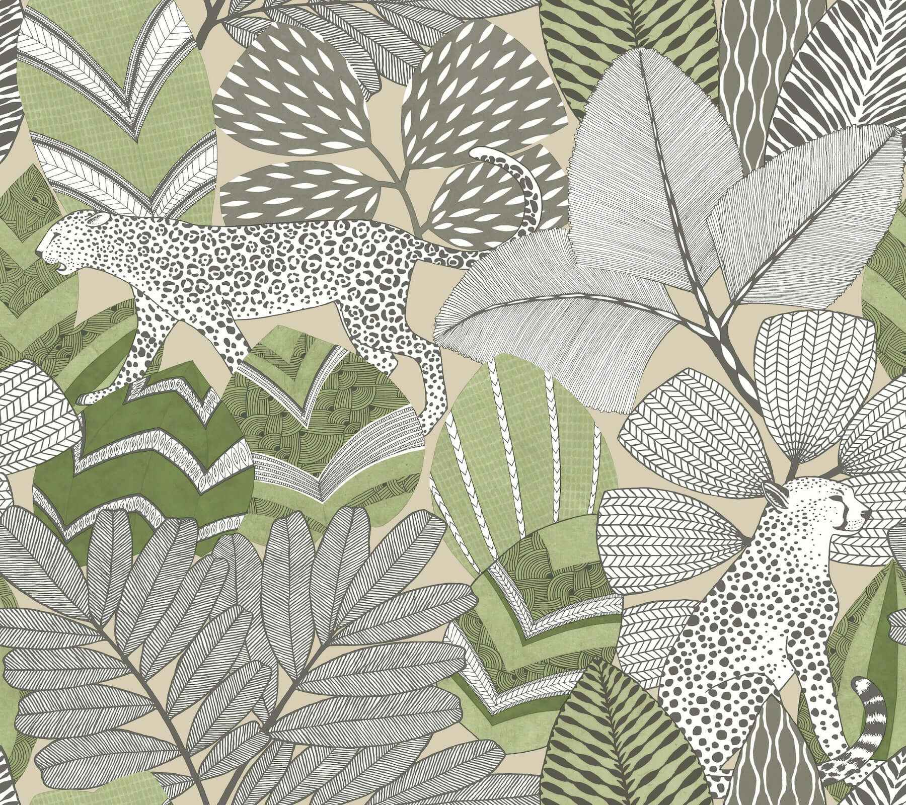 Namiri Green Wallpaper - York Wallcoverings - AB3114