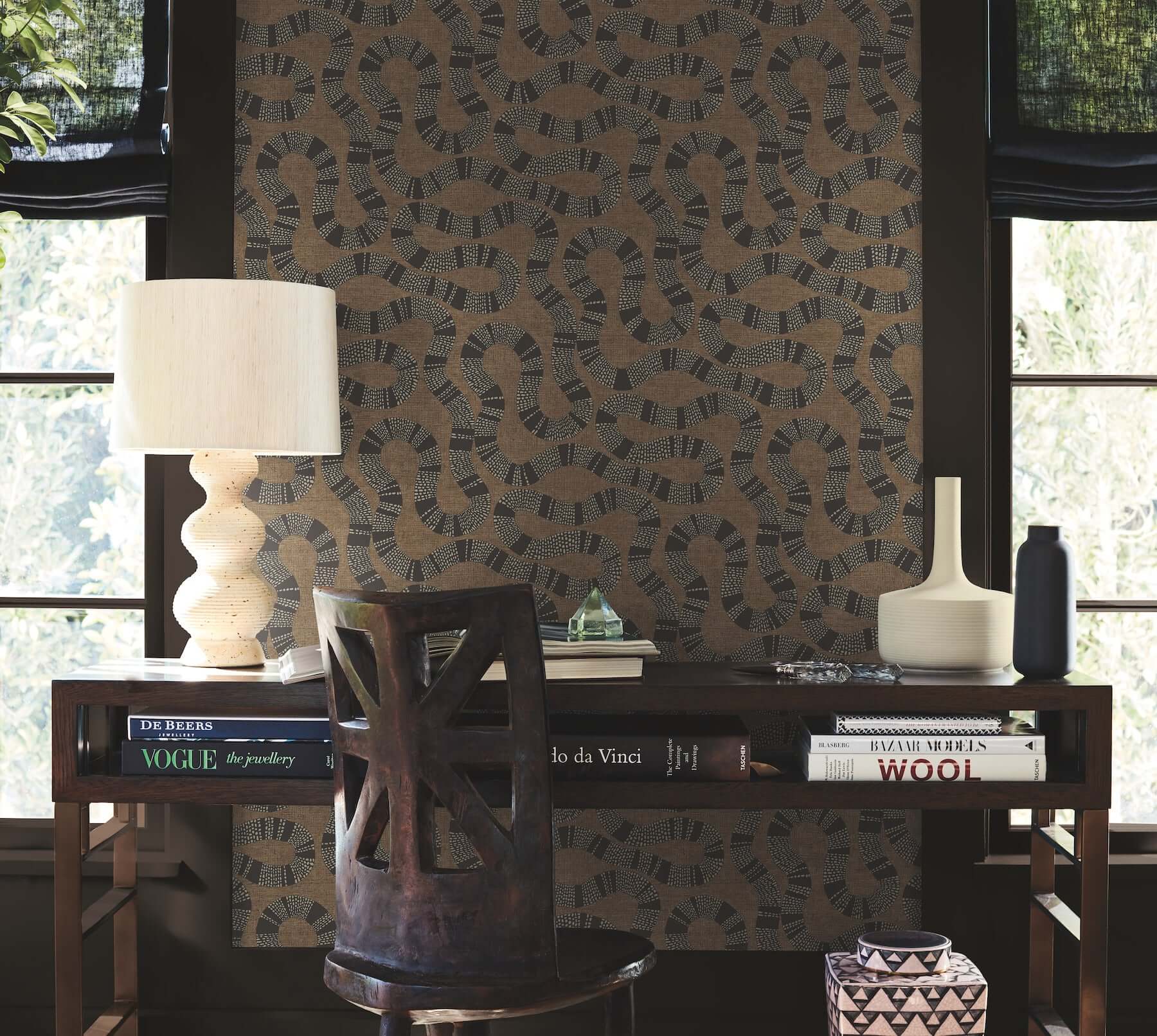 ophidia-brown-wallpaper-york-wallcoverings-ab3001 - York Wallpaper Wallpaper