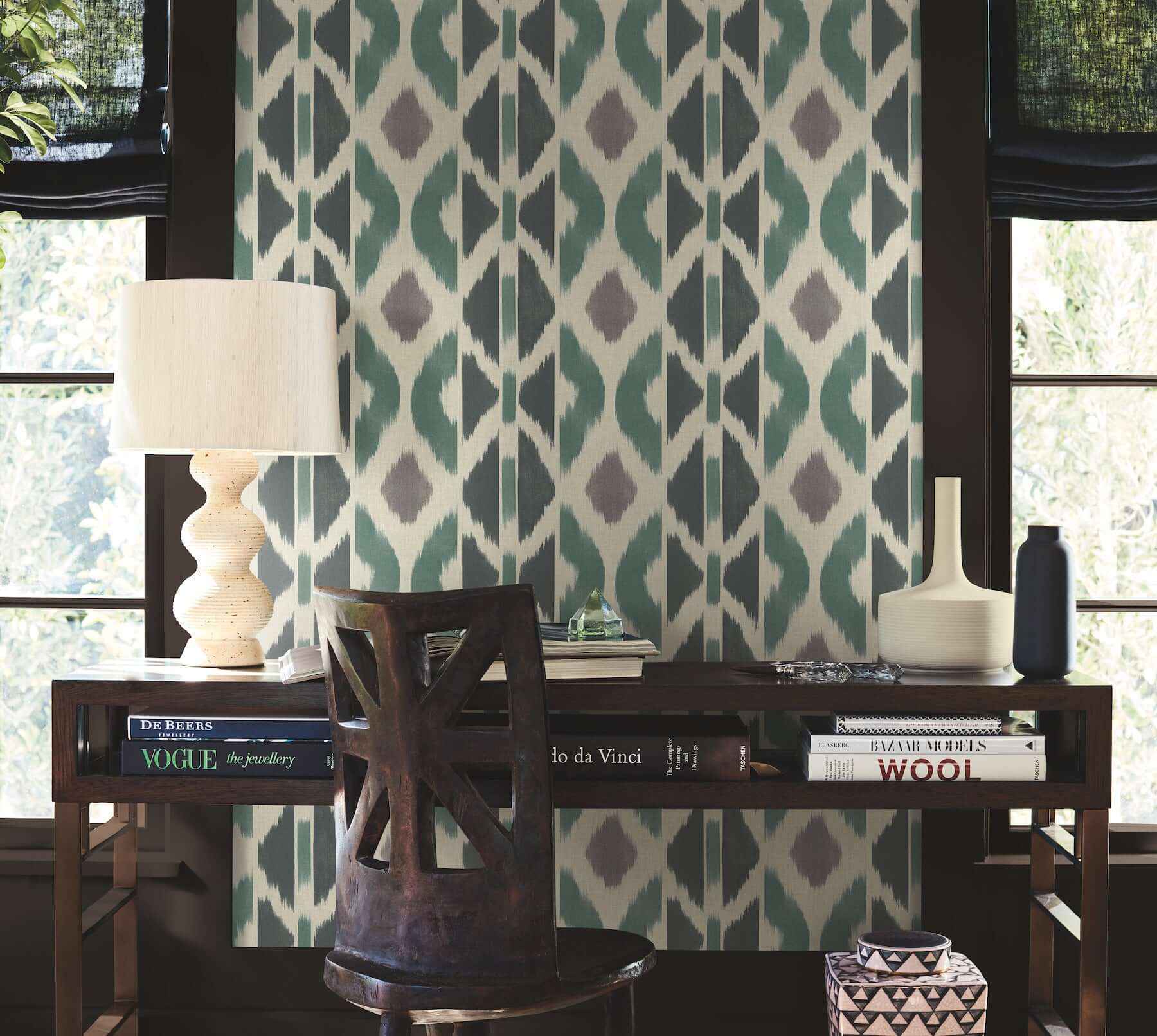 Patan Indigo Wallpaper - York Wallcoverings - AB3092 - York Wallcoverings Wallpaper