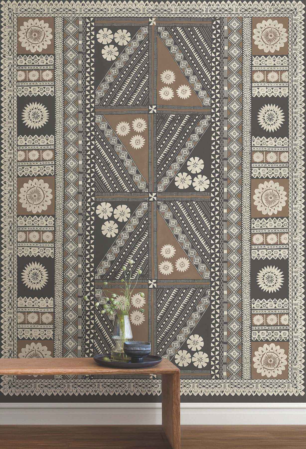 Tapa Sienna Wall Mural - York Wallcoverings - AB3057M - York Wallcoverings Wallpaper