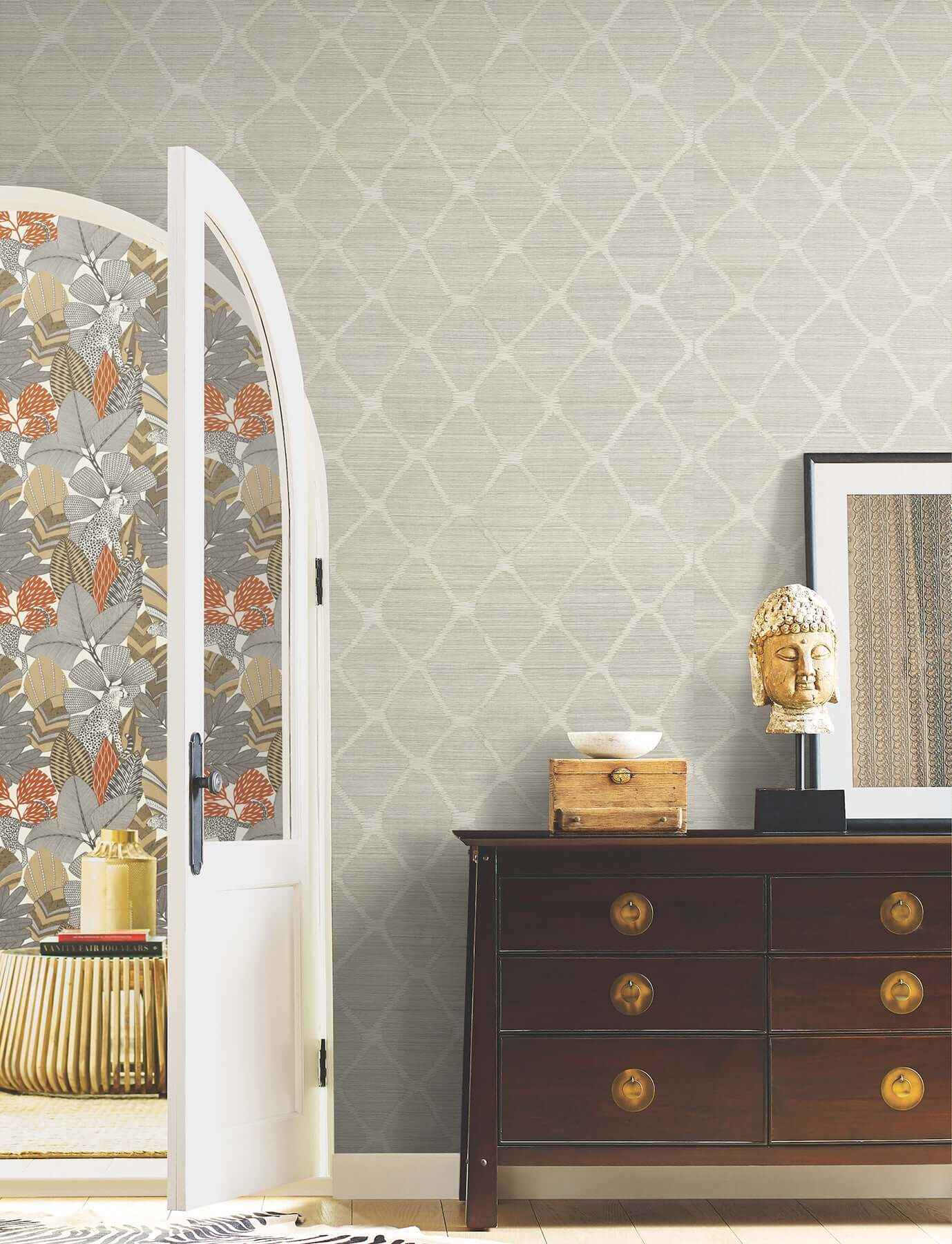 Tonga Putty Wallpaper - York Wallcoverings - AB3122 - York Wallcoverings Wallpaper
