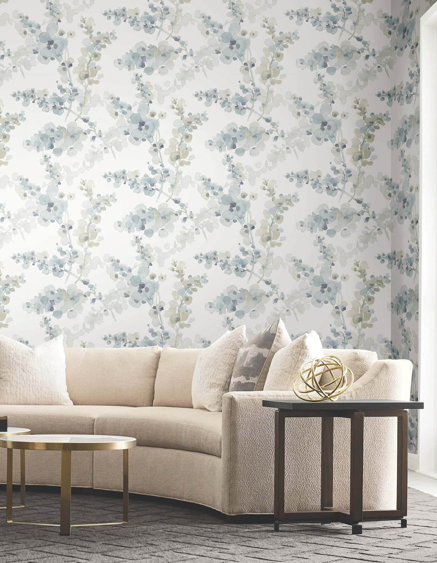 blossom-fling-blue-peel-stick-wallpaper-york-wallcoverings-psw1602rl - York Wallpaper Wallpaper