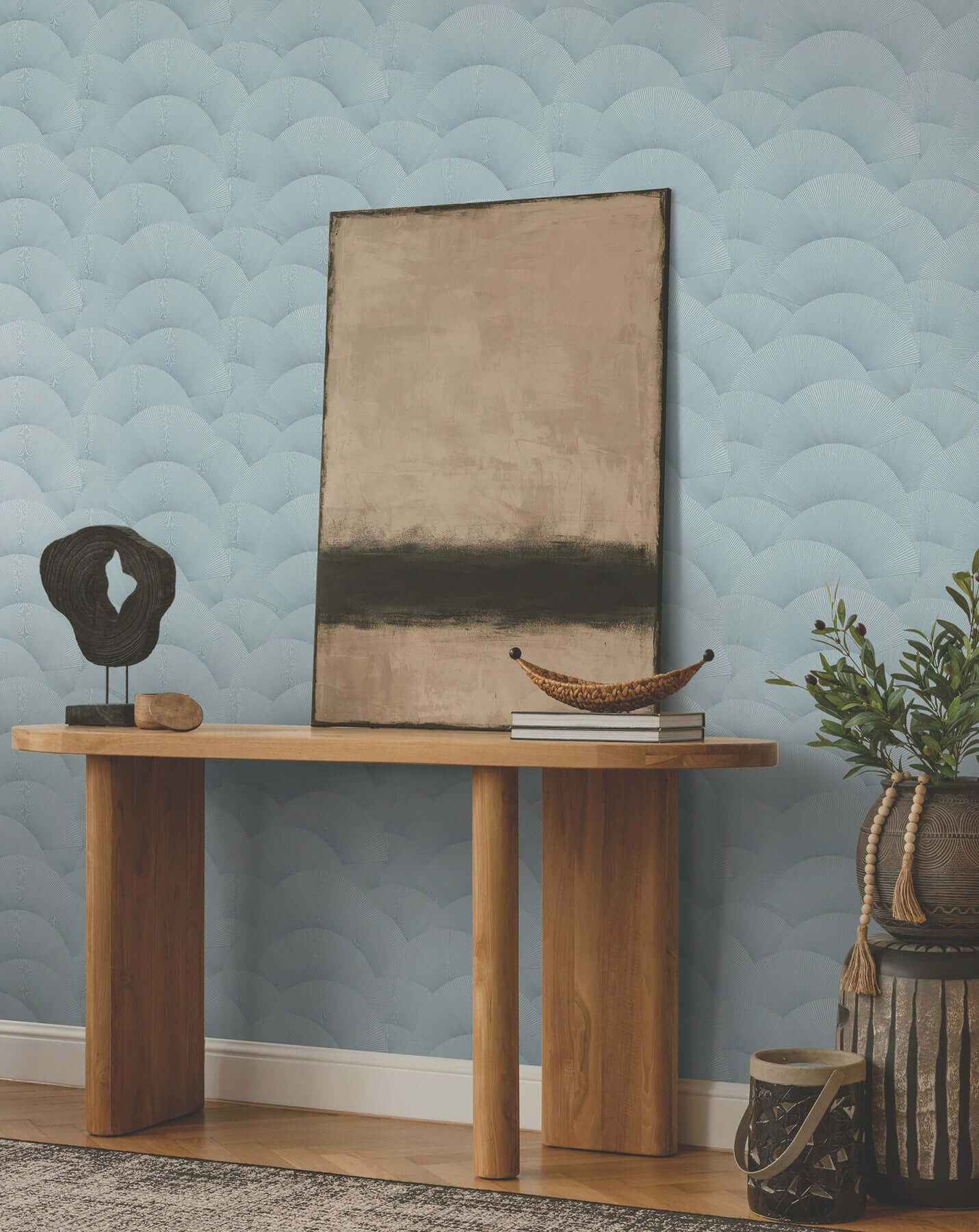 Morning Shell Blue Wallpaper - York Wallcoverings - ZA8025 - York Wallcoverings Wallpaper