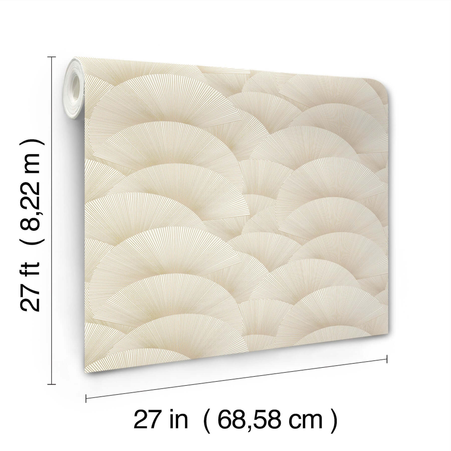 morning-shell-wallpaper-cream-gold-york-wallcoverings-za8021 - York Wallcoverings Wallpaper